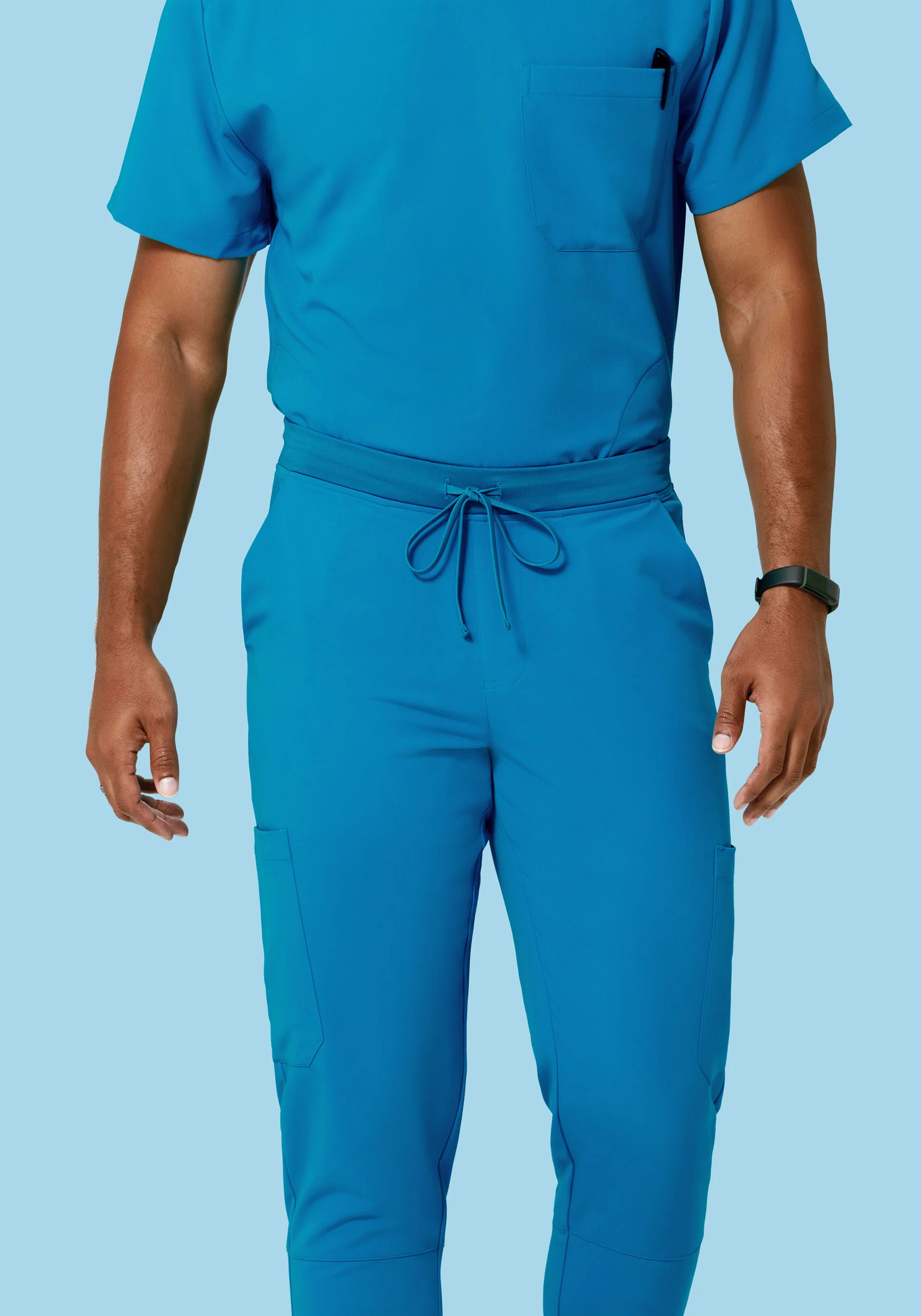 7 Pocket Joggers Electric Blue - Image 3