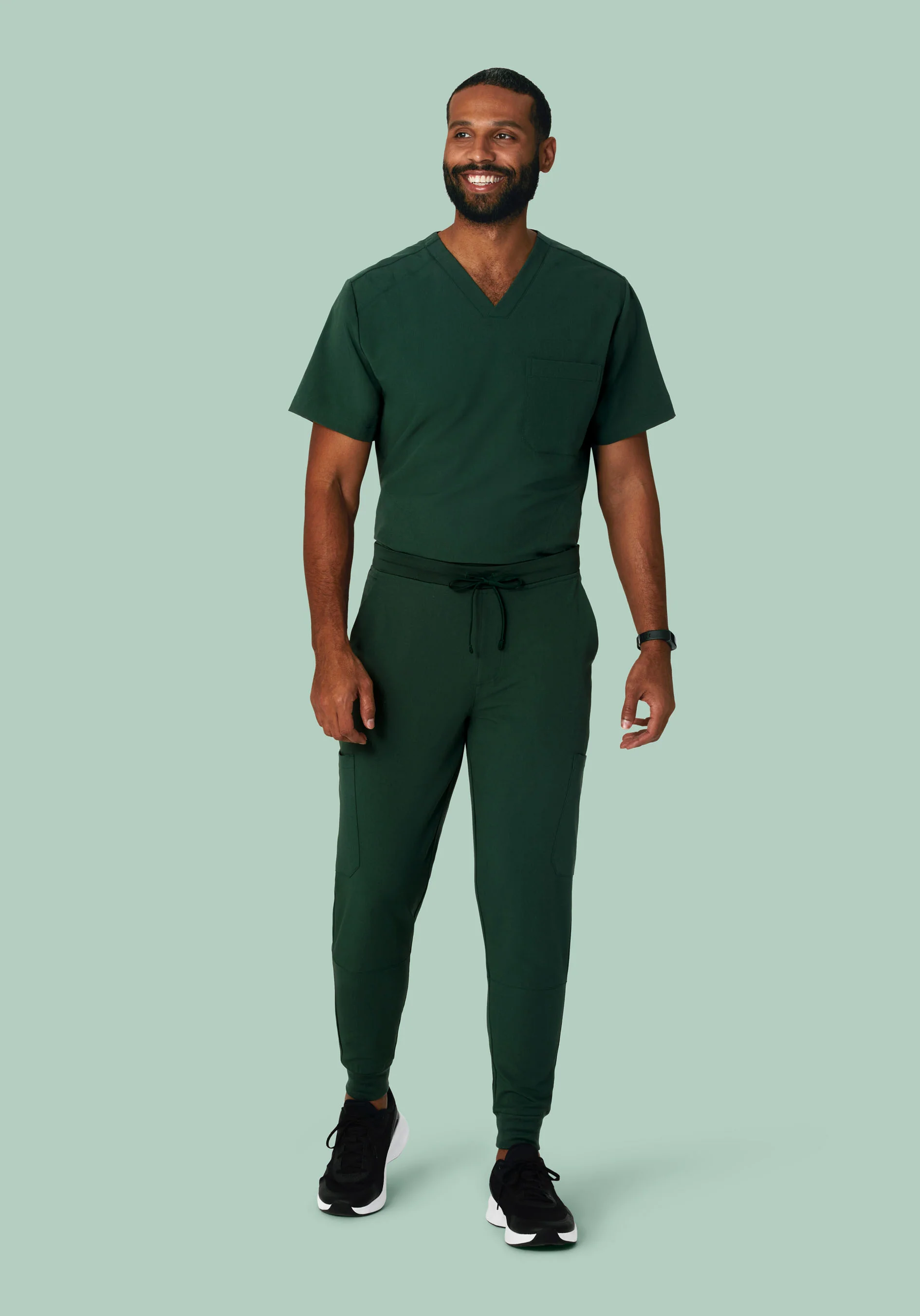 7 Pocket Joggers Midnight Green - Image 3