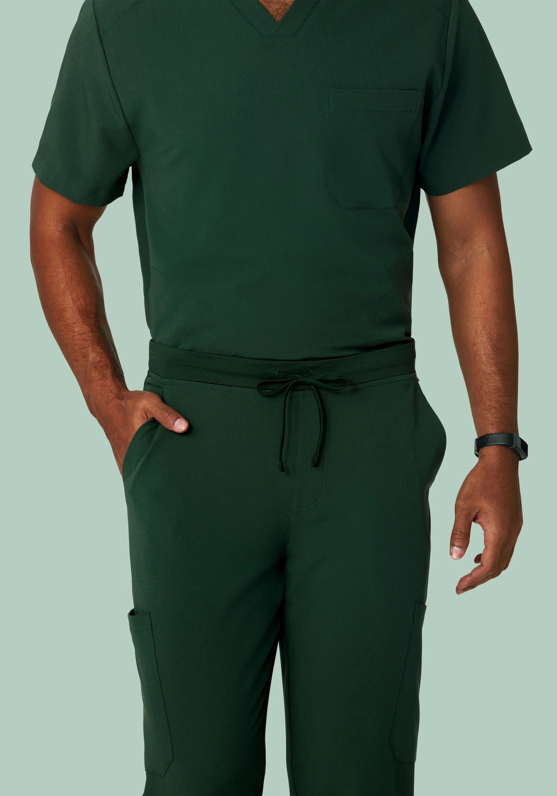 7 Pocket Joggers Midnight Green - Image 4