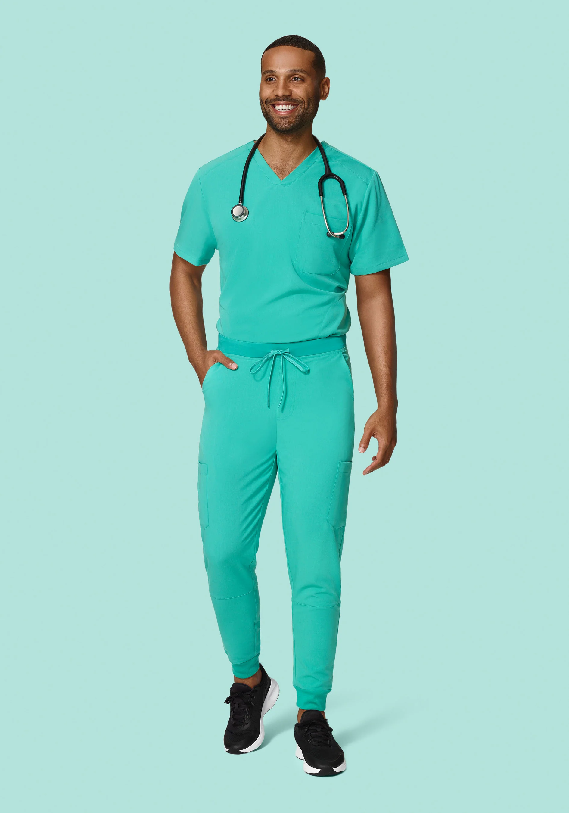 7 Pocket Joggers Surgical Green - Image 2