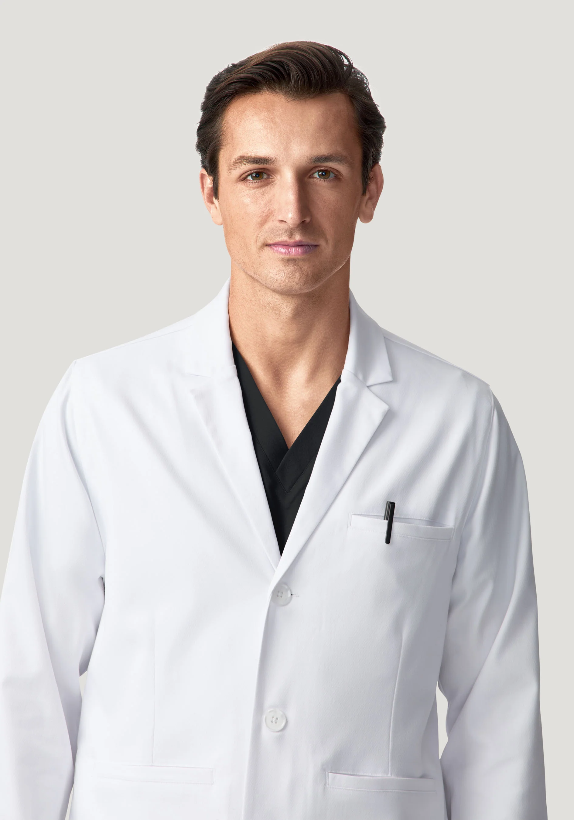 Men's Long Lab Coat White - Image 5