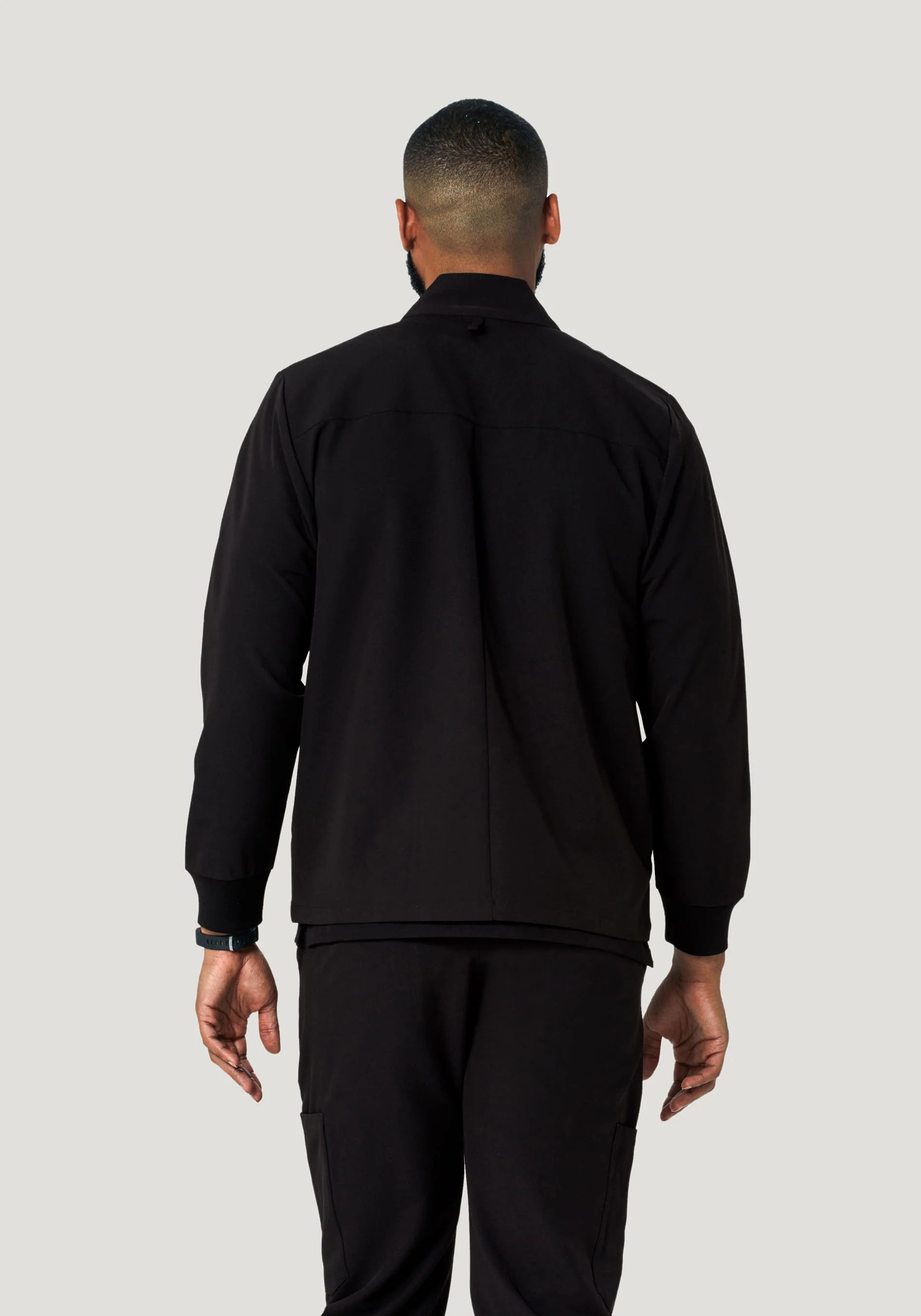 Men's Modern Scrub Jacket Black - Image 5