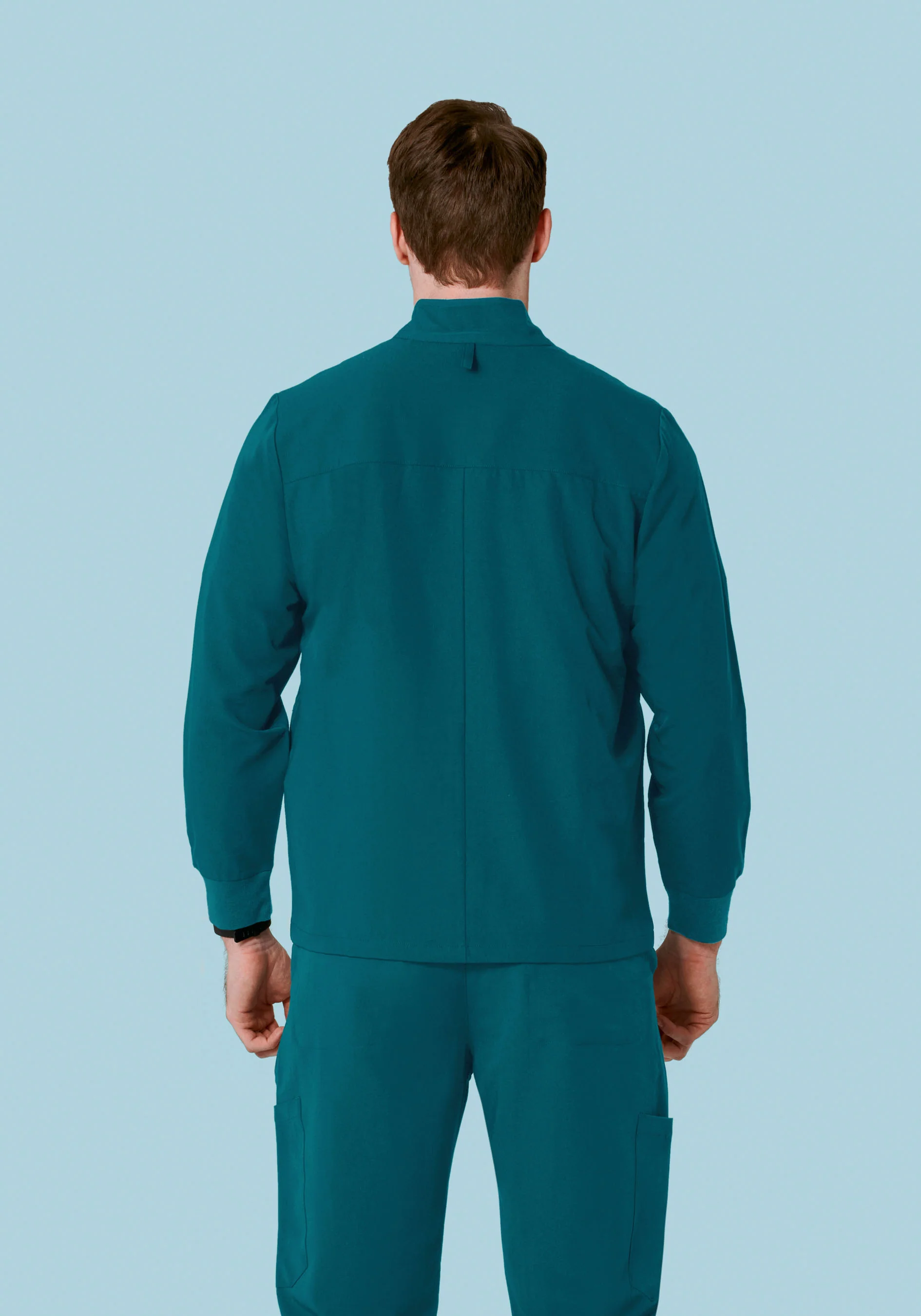 Men's Modern Scrub Jacket Caribbean Blue - Image 5