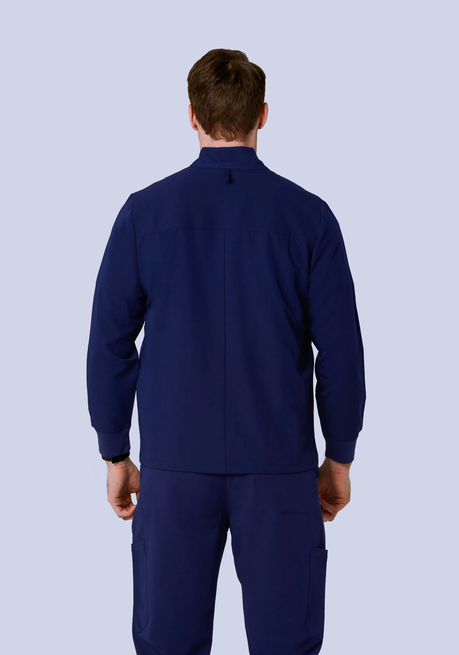 Men's Modern Scrub Jacket Navy - Image 5