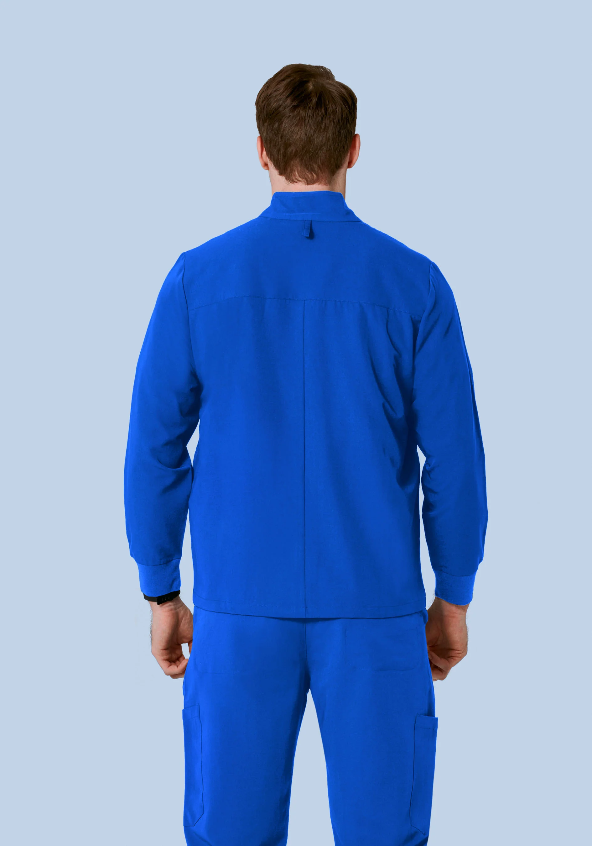 Men's Modern Scrub Jacket Royal Blue - Image 5