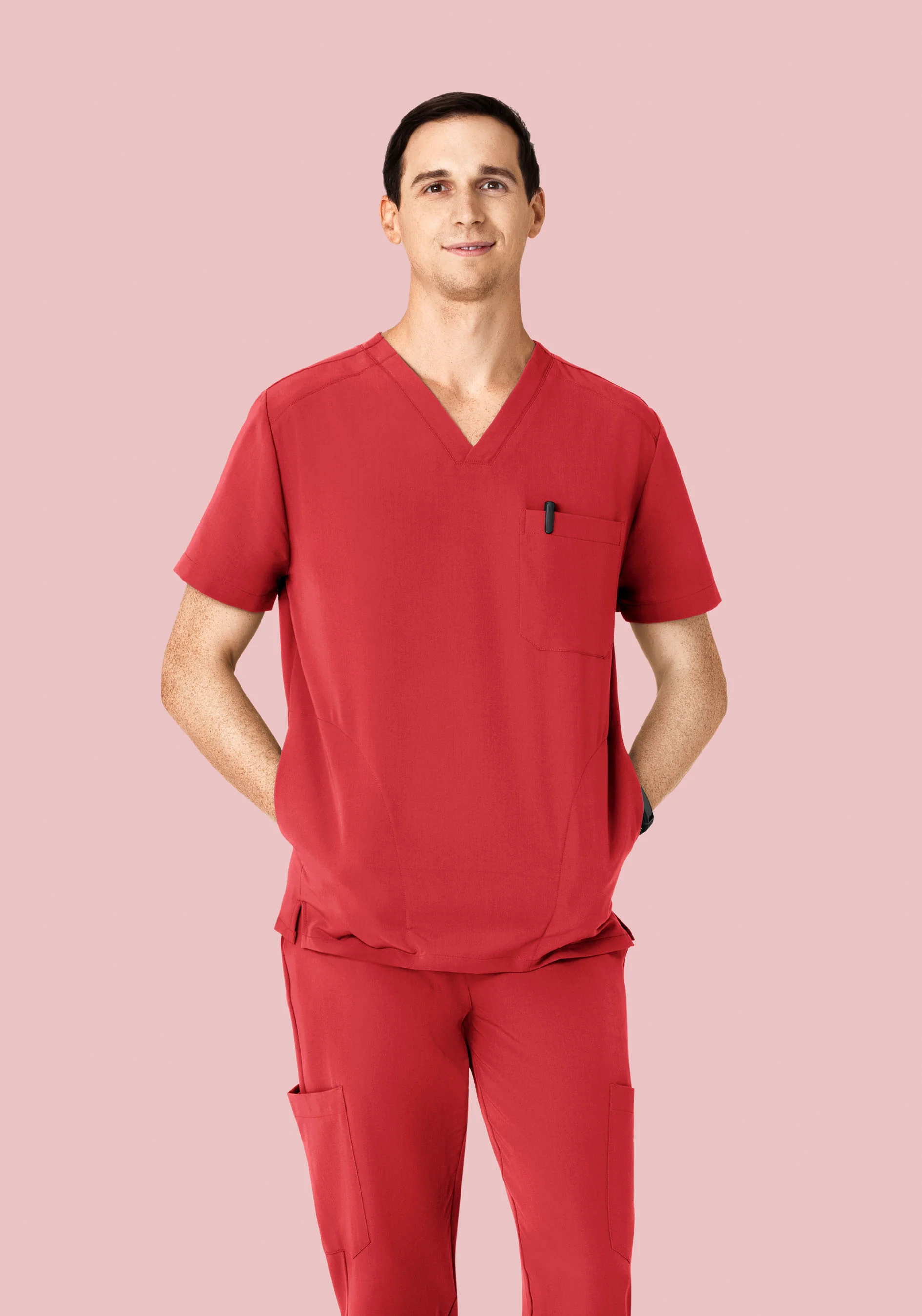 Three Pocket Top Cranberry