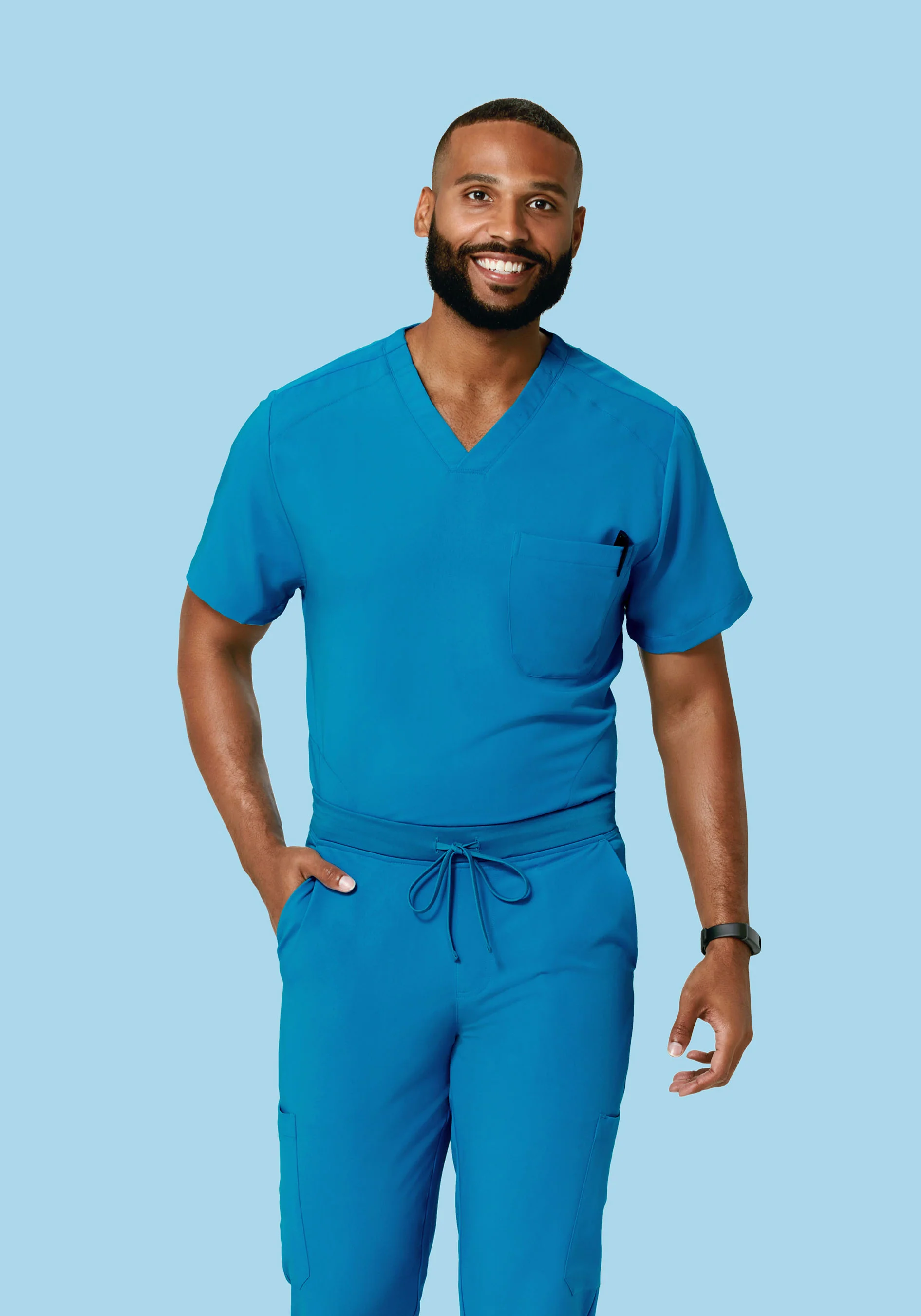 Three Pocket Top Electric Blue - Image 2