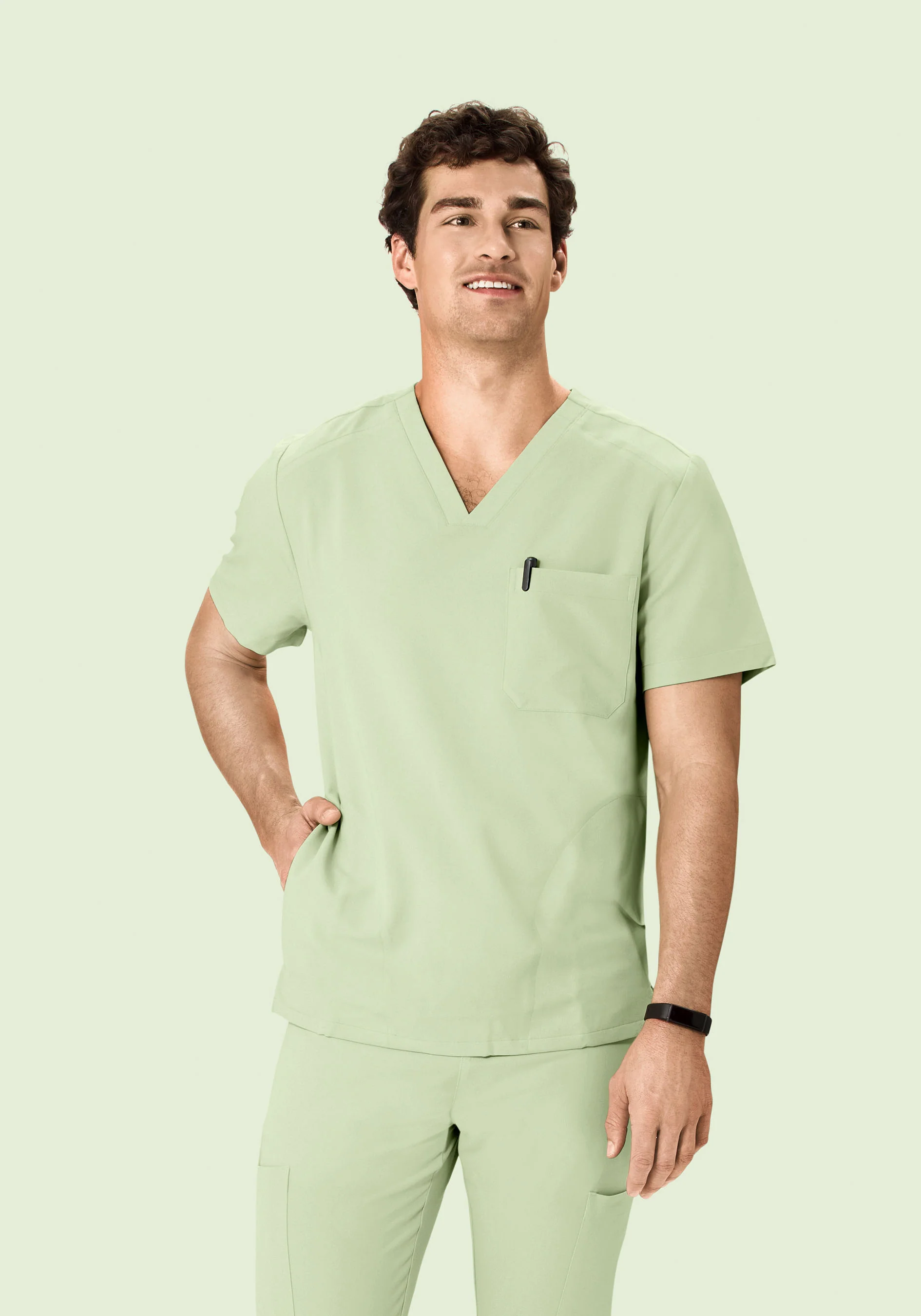 Three Pocket Top Matcha
