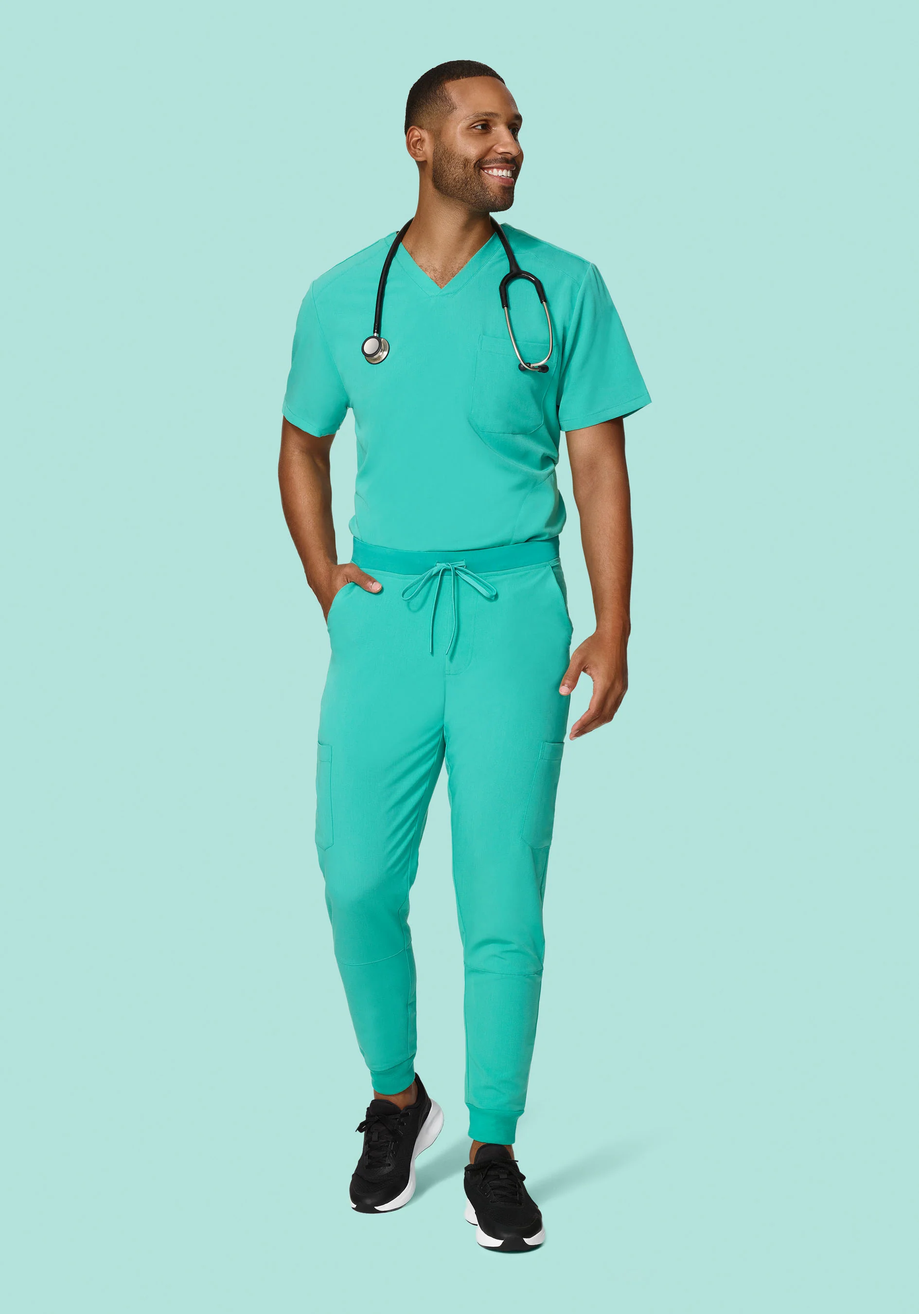 Three Pocket Top Surgical Green - Image 3