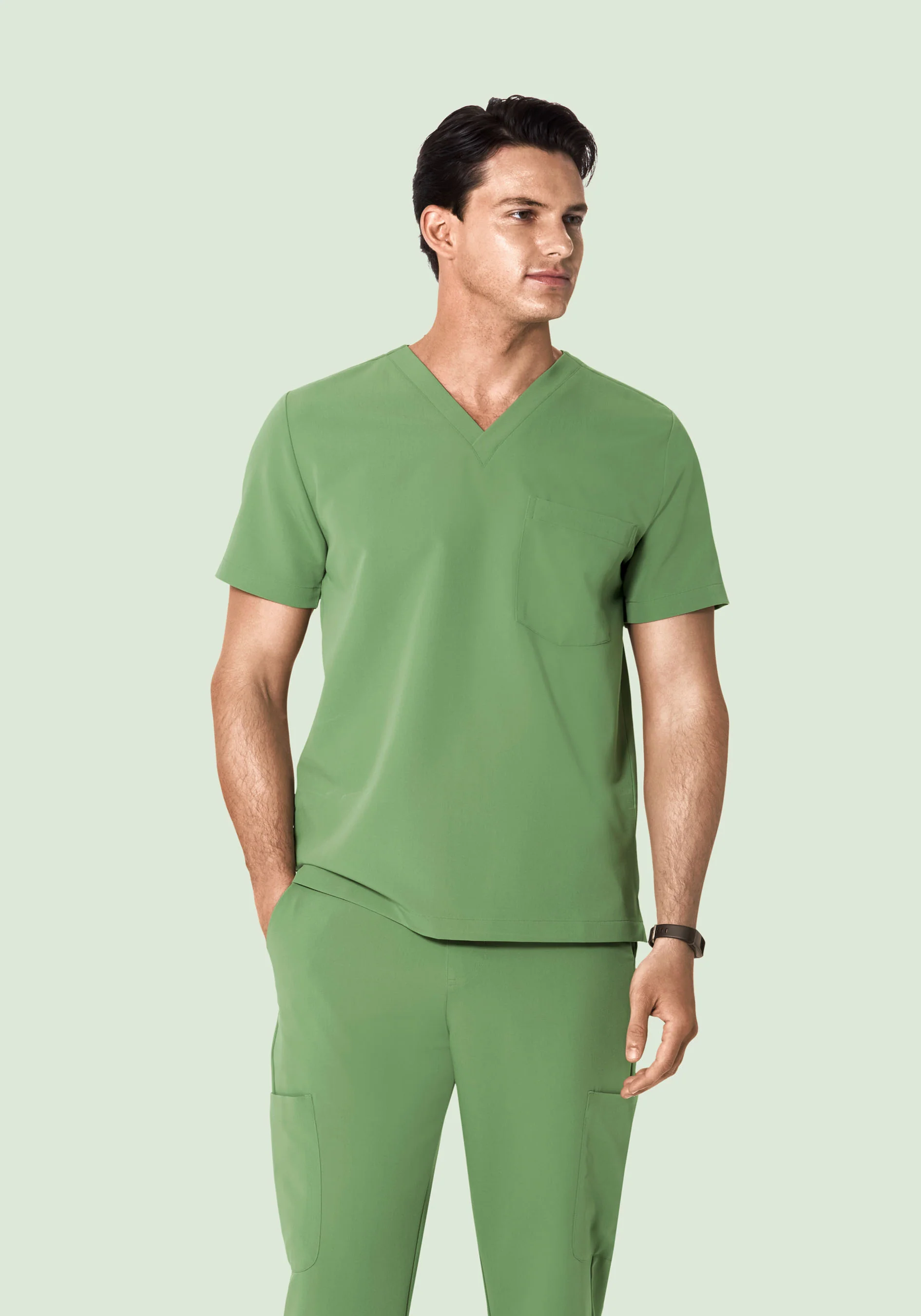 Two Pocket Top Hazel Green