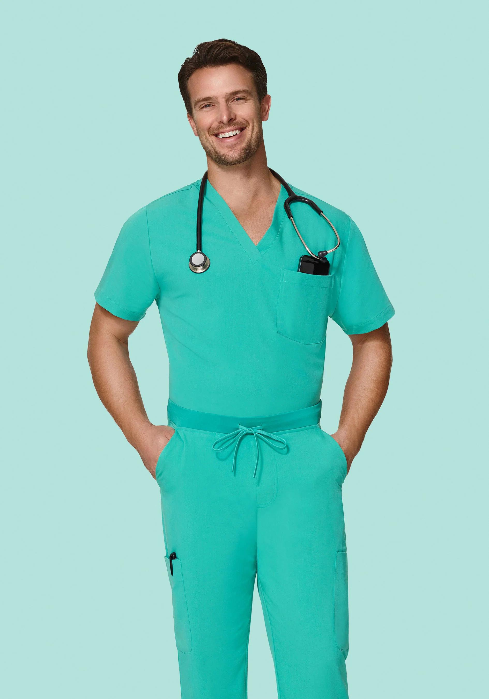 Two Pocket Top Surgical Green - Image 2
