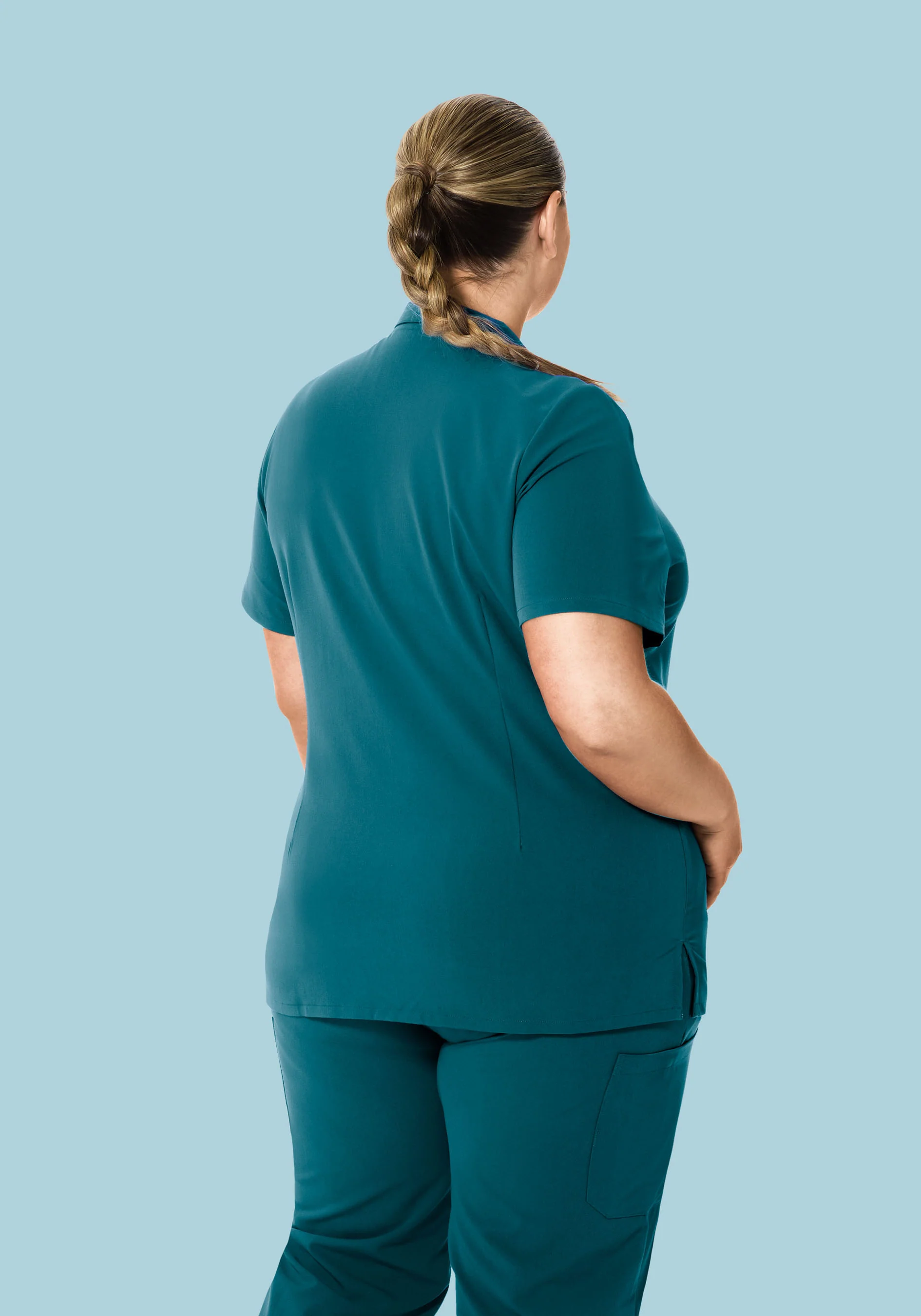 Multi Wear Collar Top Caribbean Blue - Image 9