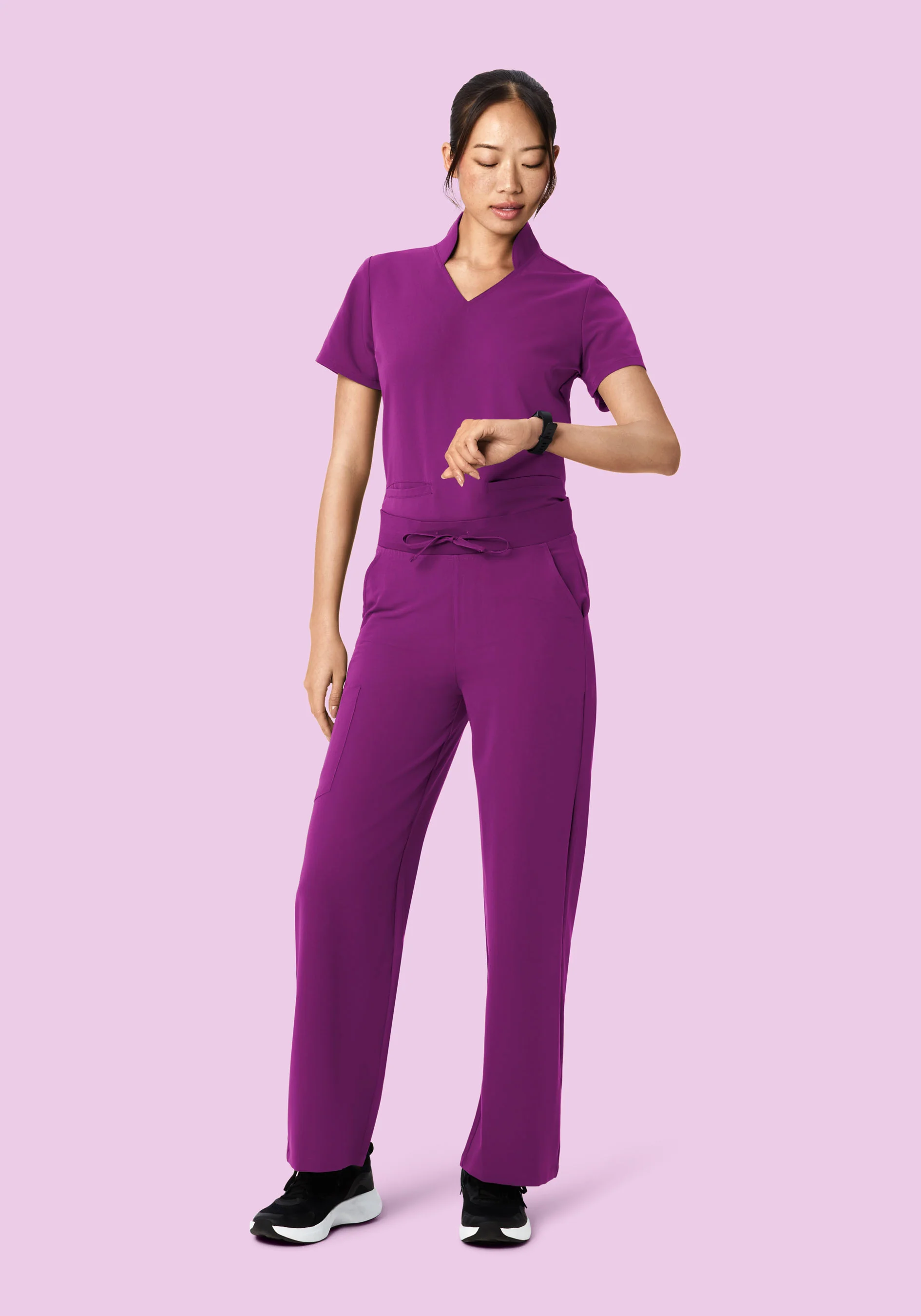Multi Wear Collar Top Dark Orchid - Image 3