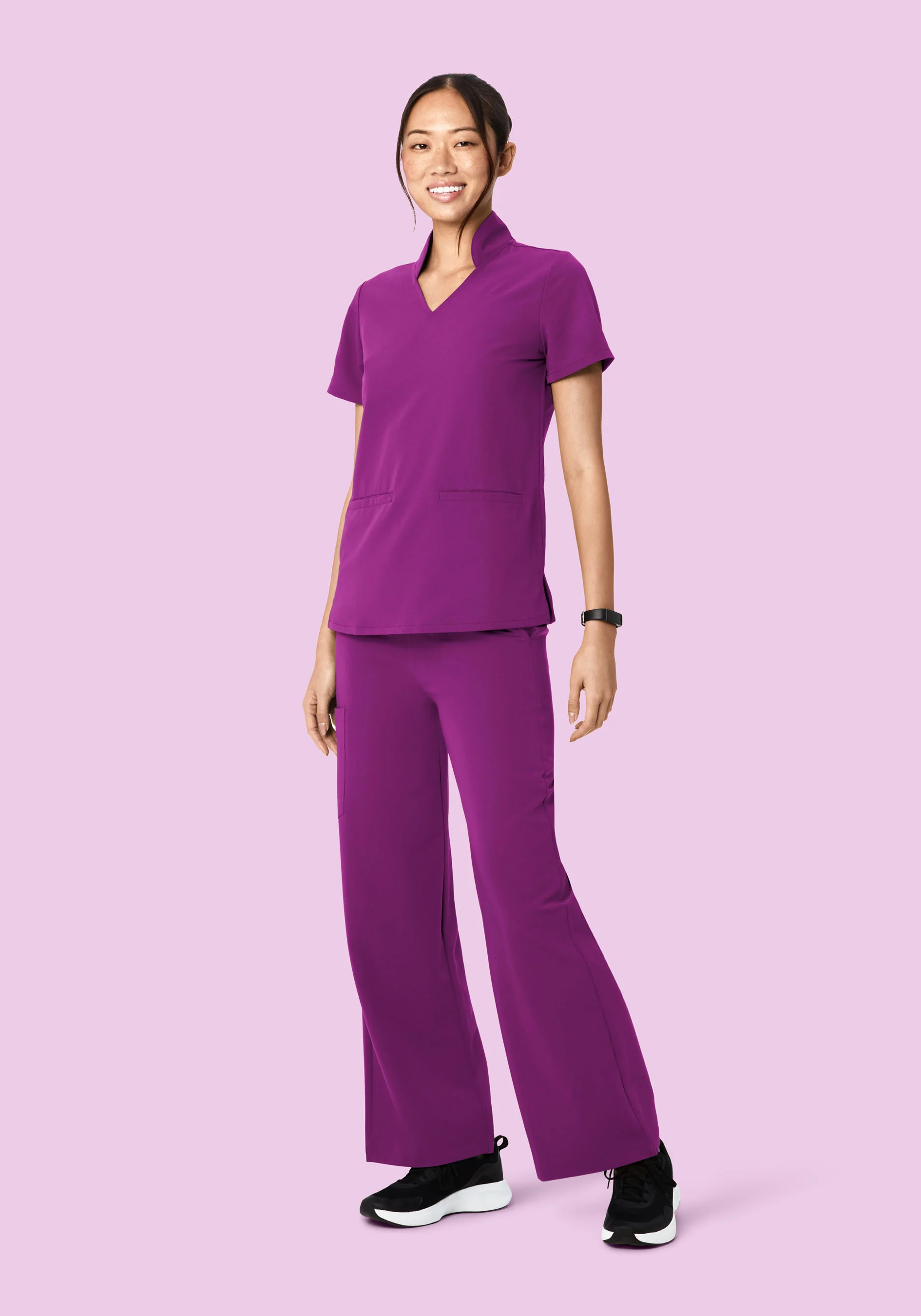 Multi Wear Collar Top Dark Orchid - Image 4