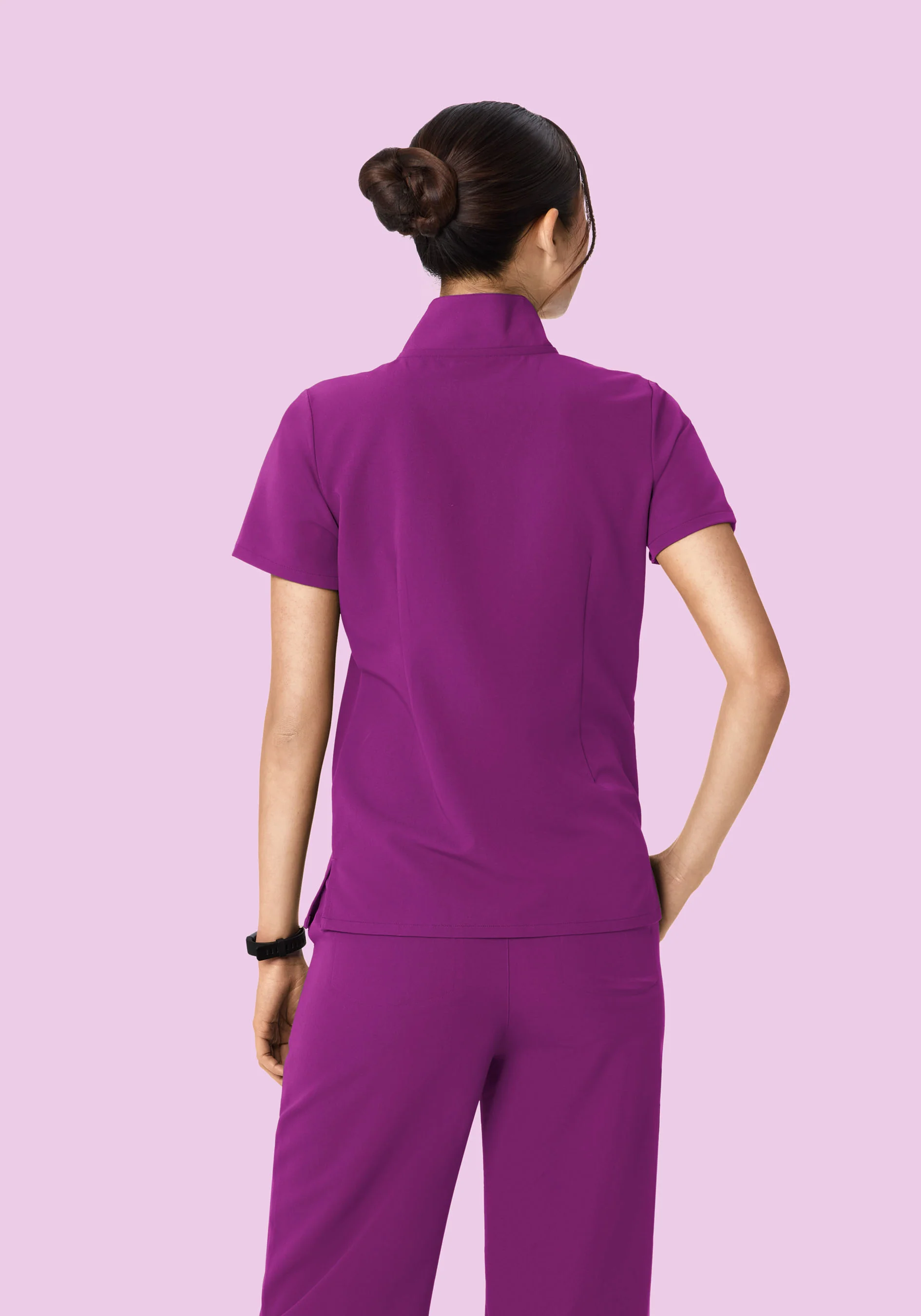 Multi Wear Collar Top Dark Orchid - Image 5