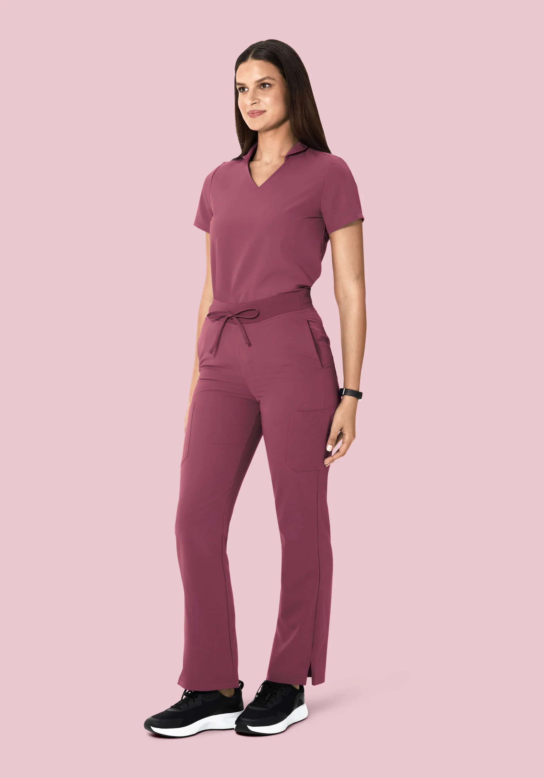 Multi Wear Collar Top Deep Mauve - Image 4