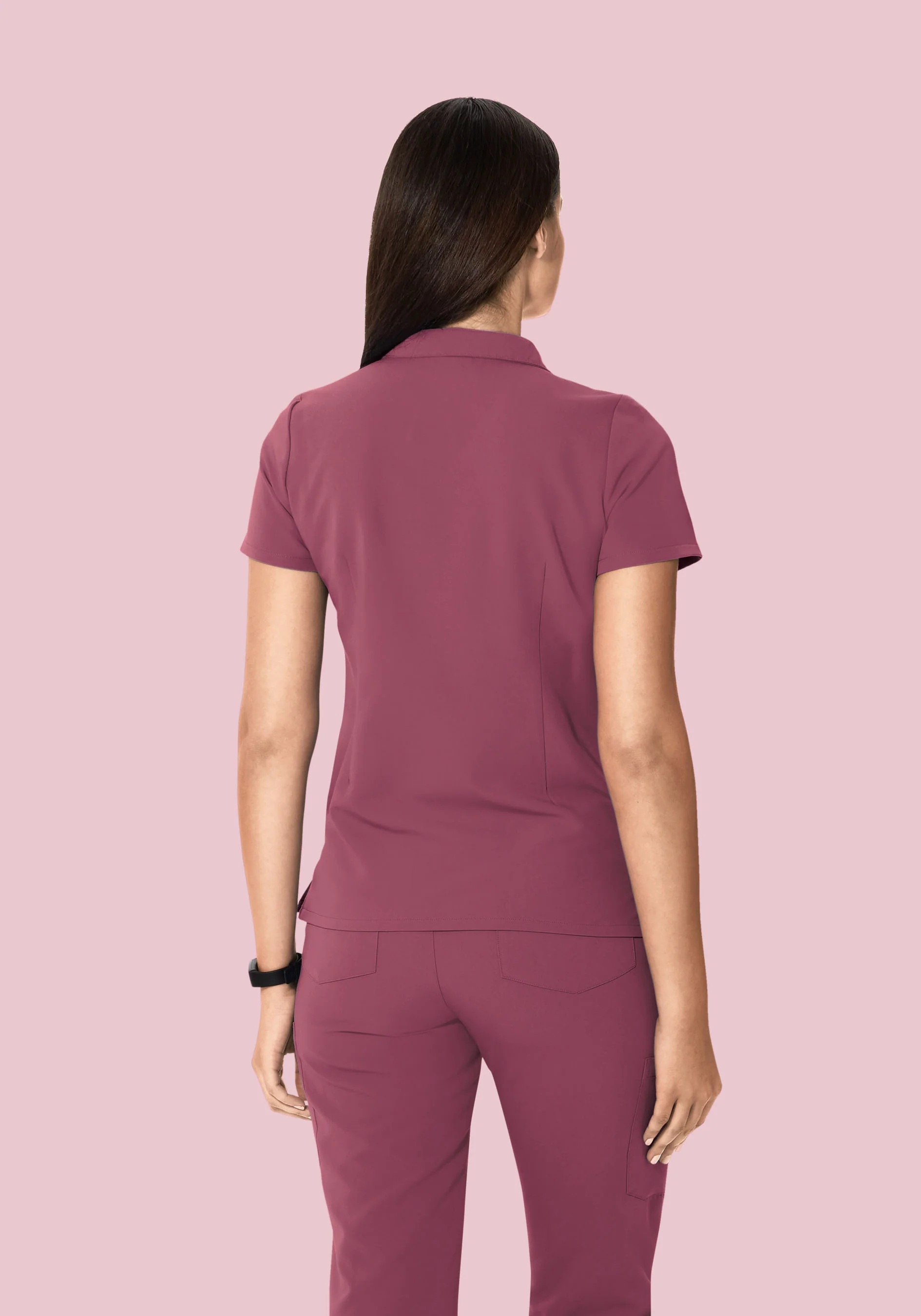 Multi Wear Collar Top Deep Mauve - Image 5