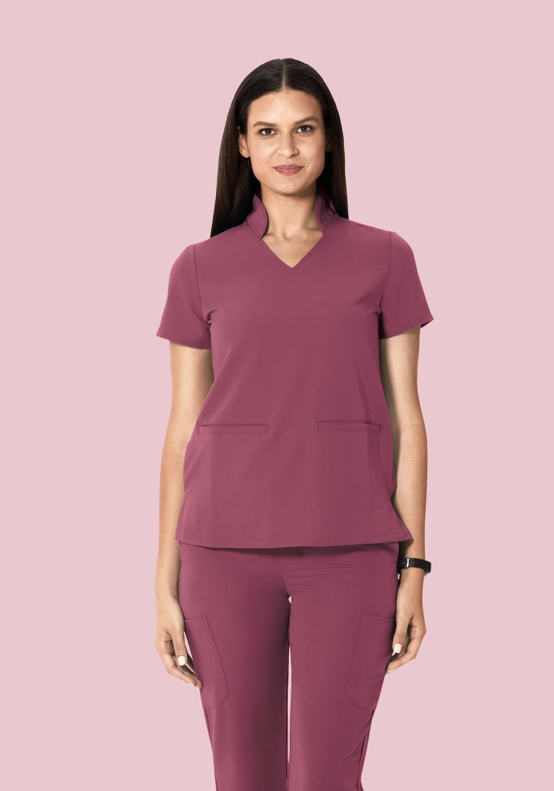 Multi Wear Collar Top Deep Mauve - Image 6