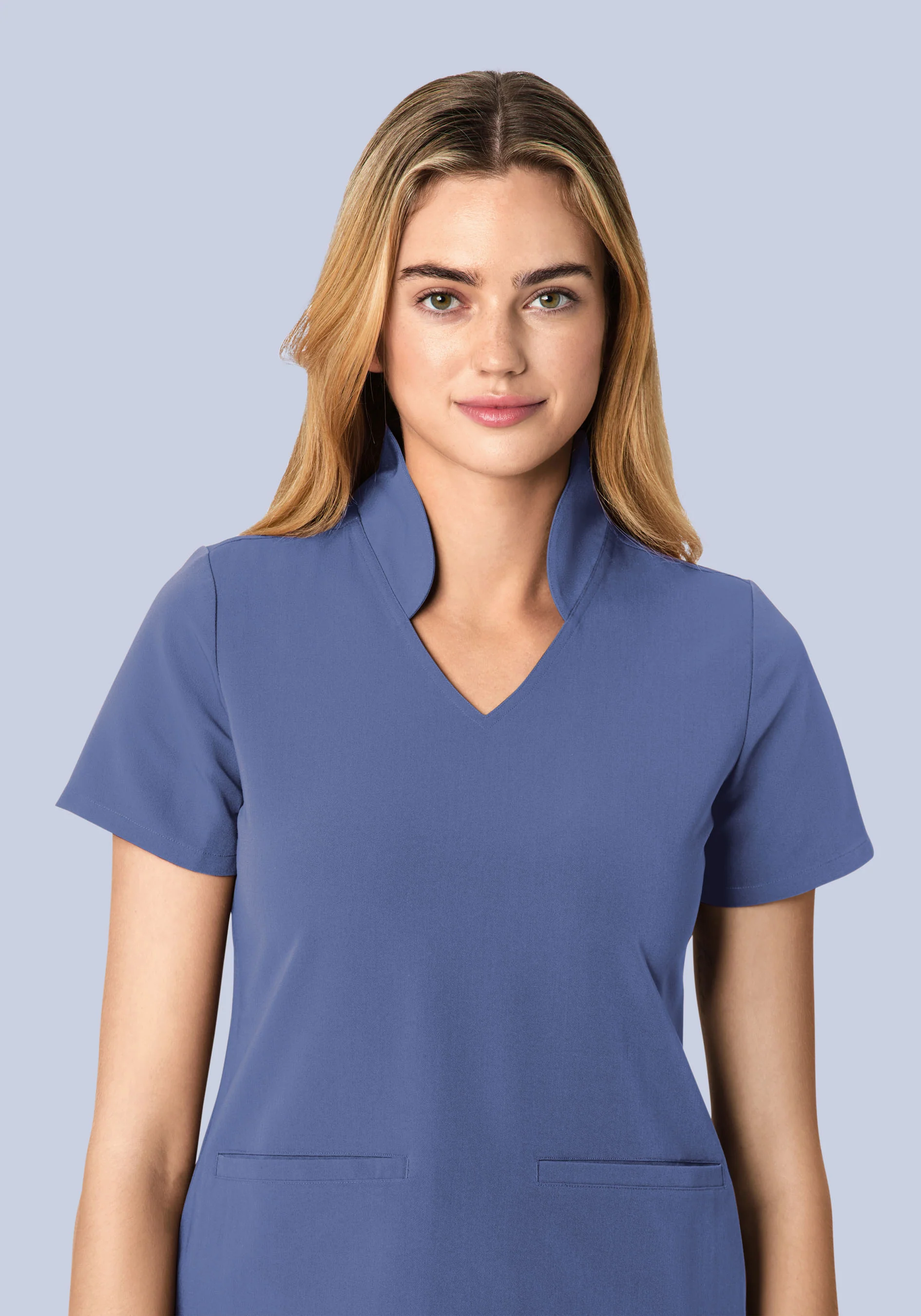 Multi Wear Collar Top Deep Periwinkle - Image 3