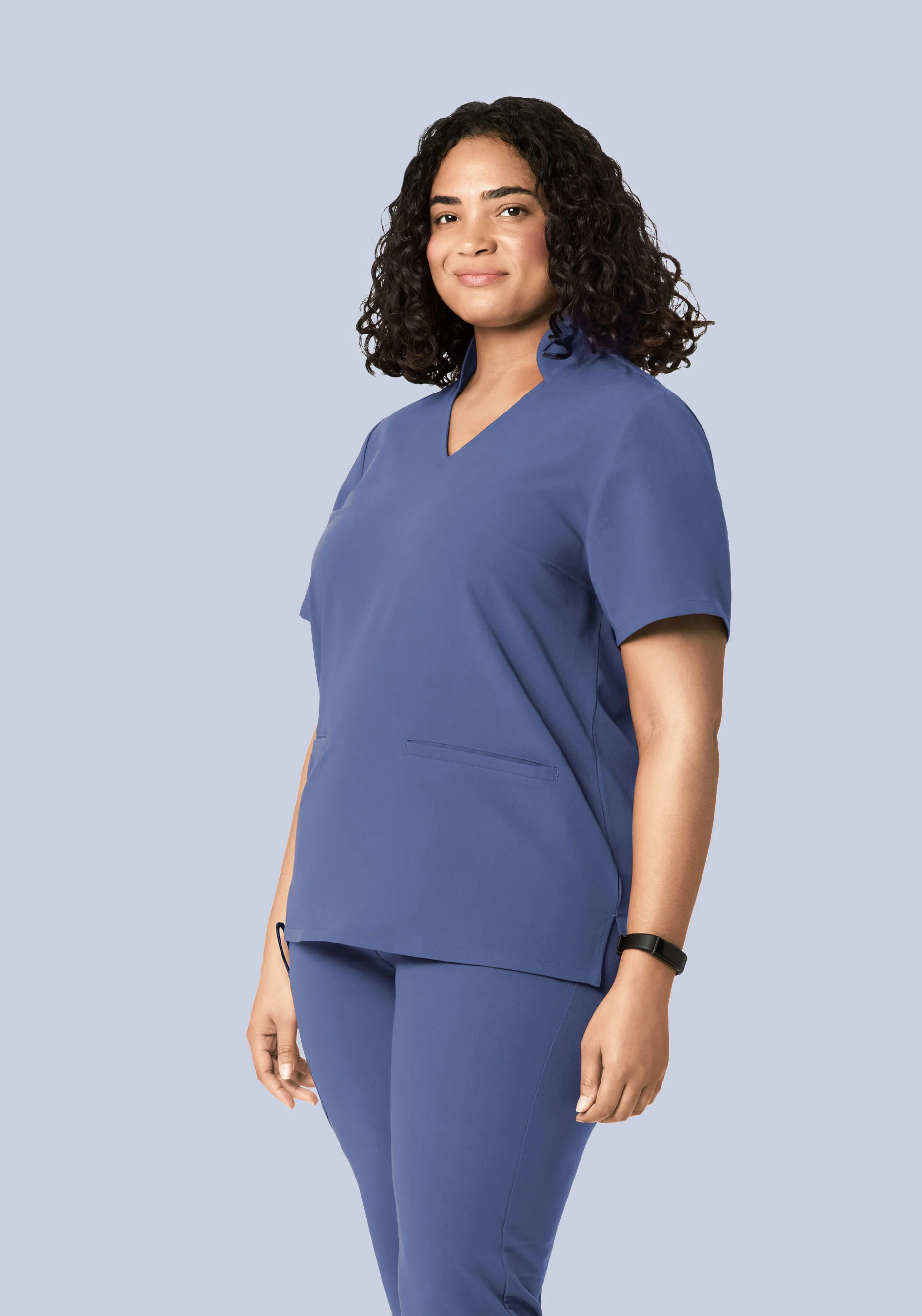 Multi Wear Collar Top Deep Periwinkle - Image 4