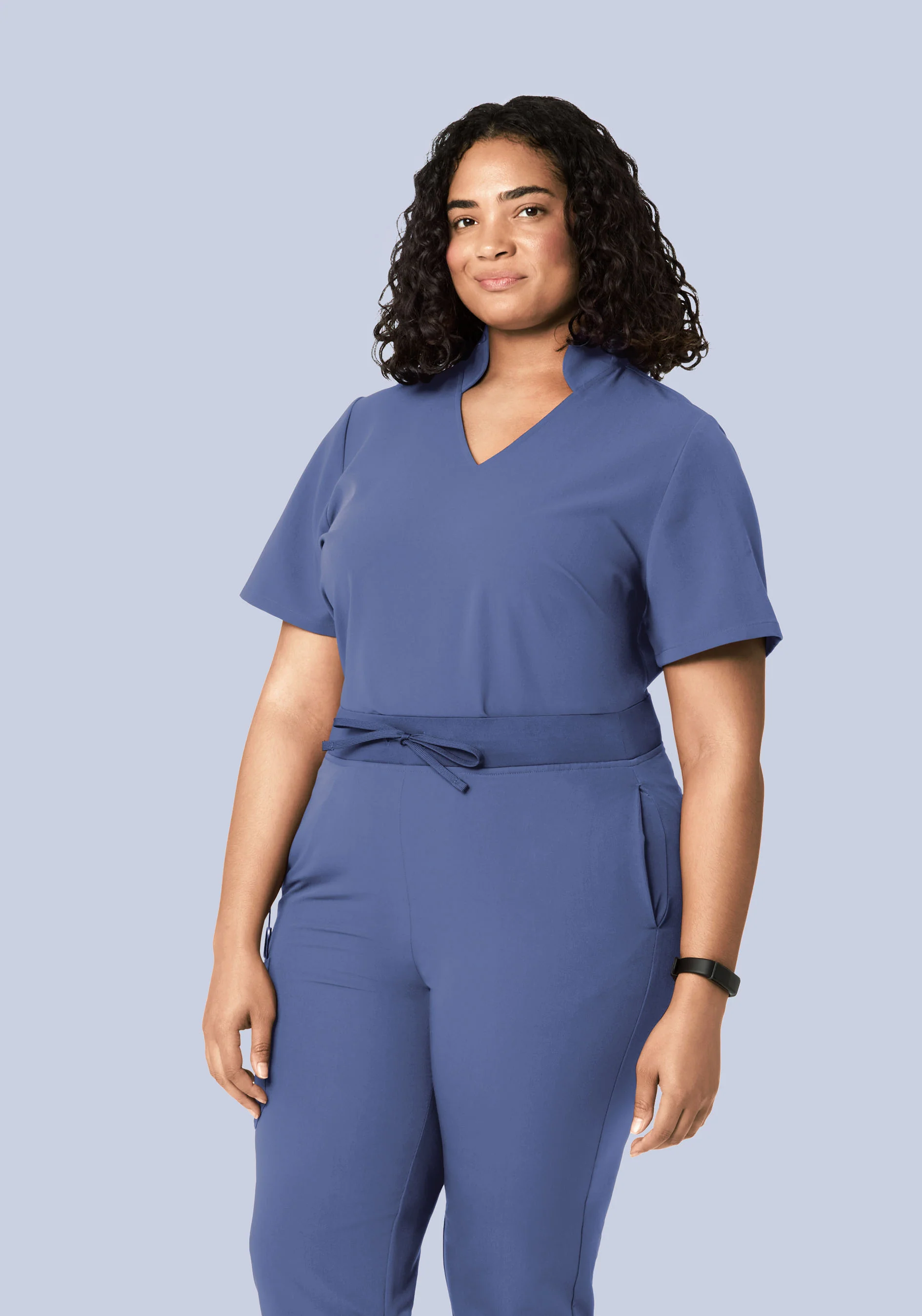 Multi Wear Collar Top Deep Periwinkle - Image 6