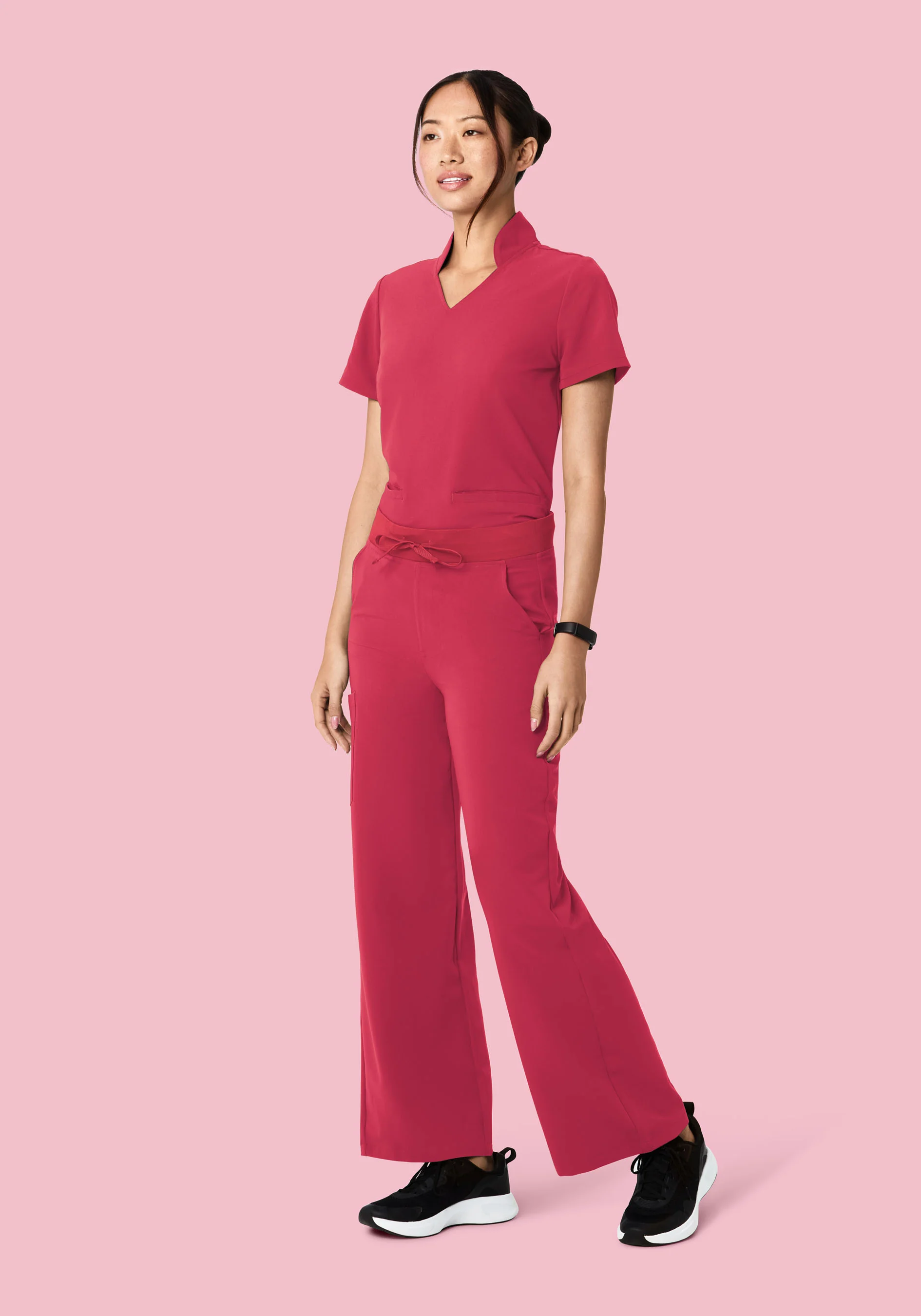 Multi Wear Collar Top Deep Rose - Image 9
