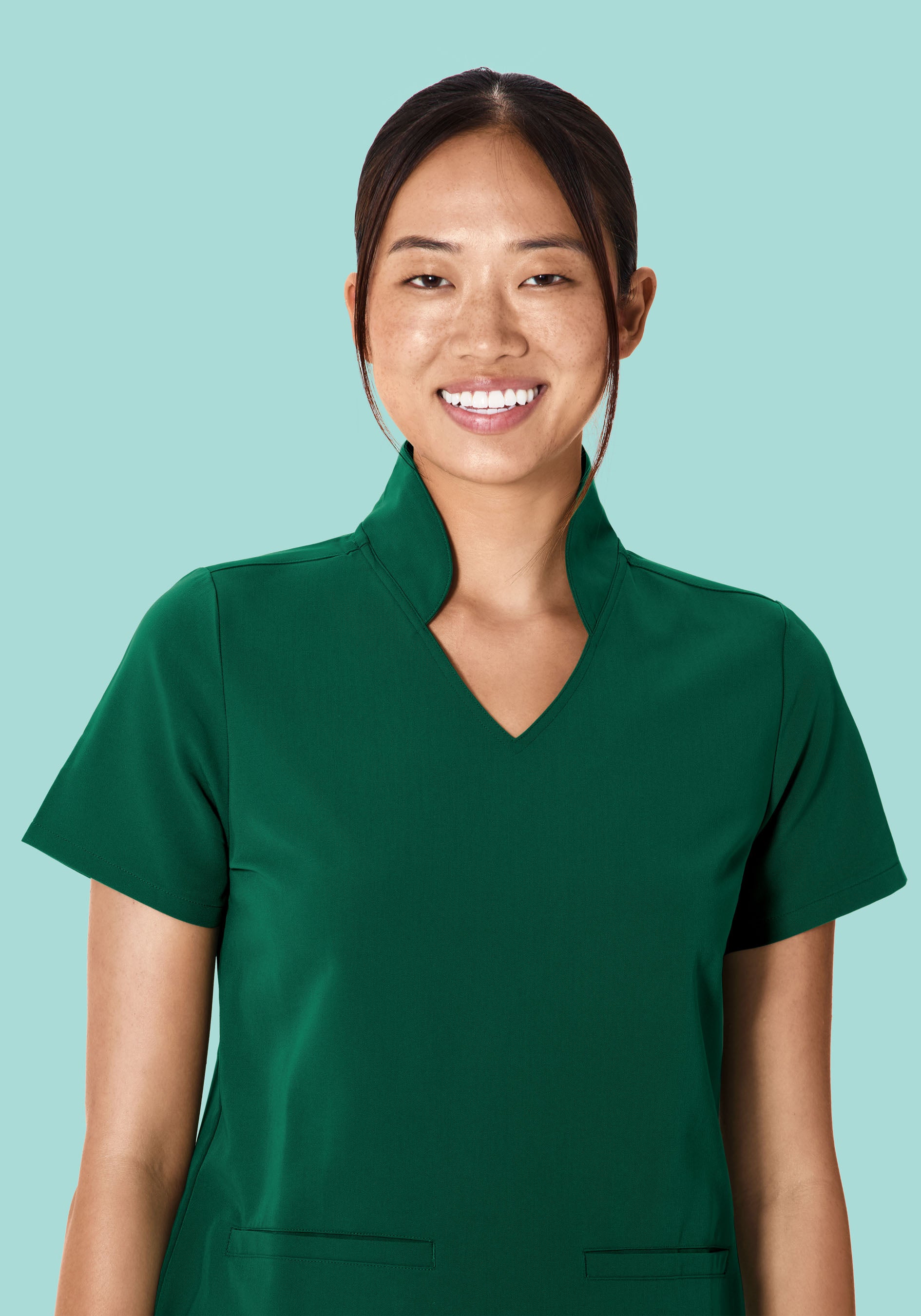 Multi Wear Collar Top Hunter Green - Image 4