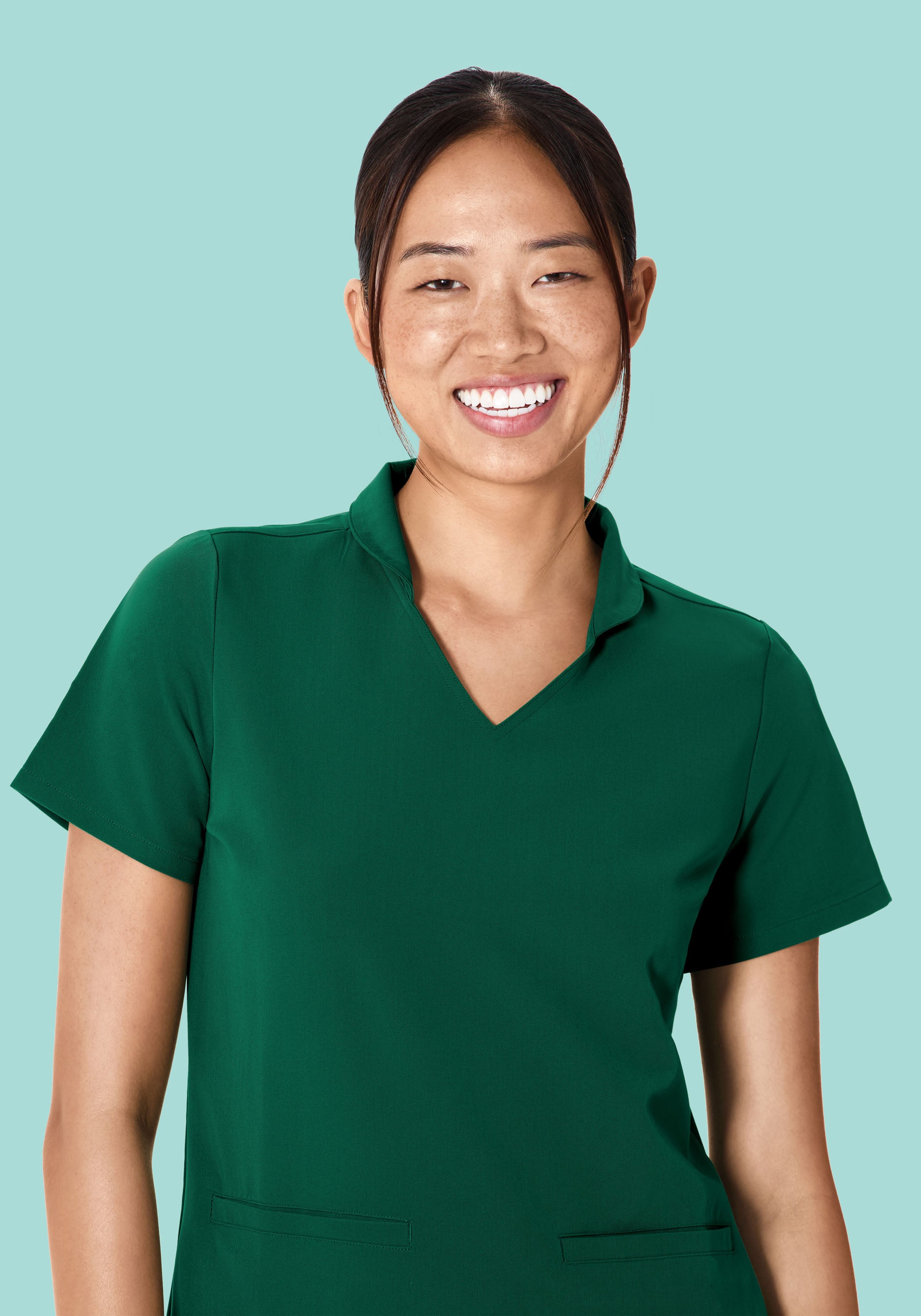 Multi Wear Collar Top Hunter Green - Image 5