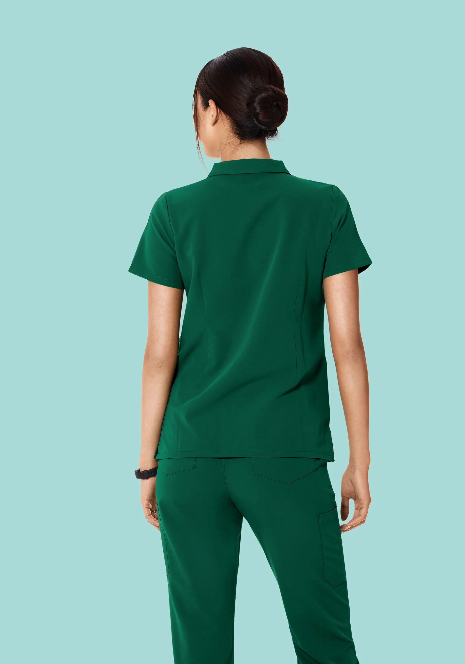 Multi Wear Collar Top Hunter Green - Image 6