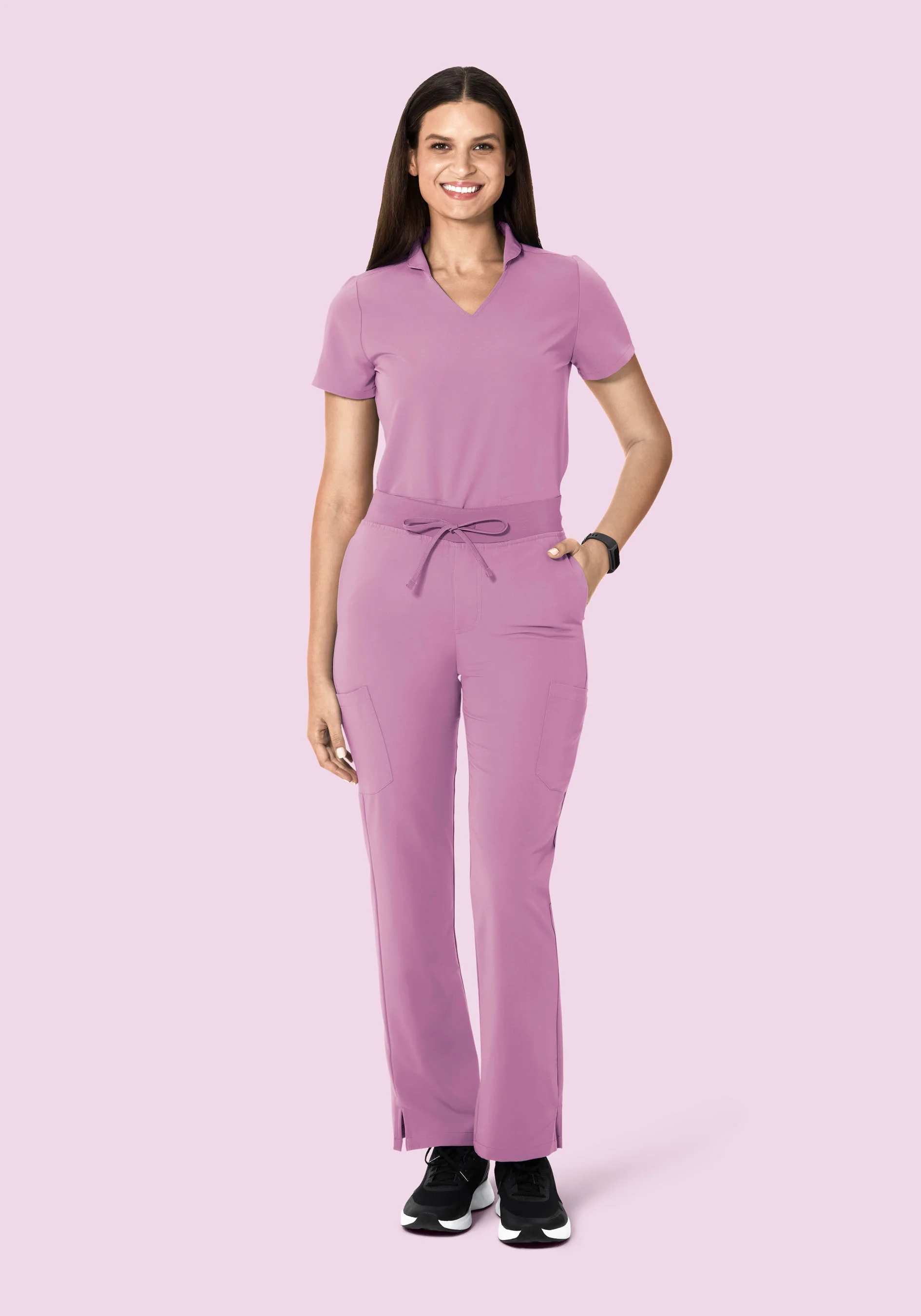 Multi Wear Collar Top Lilac - Image 3