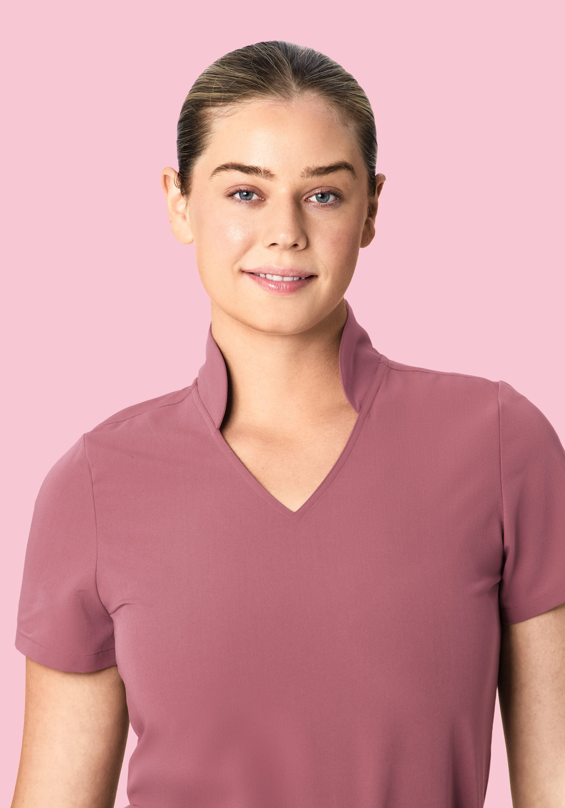 Multi Wear Collar Top Mauve - Image 3