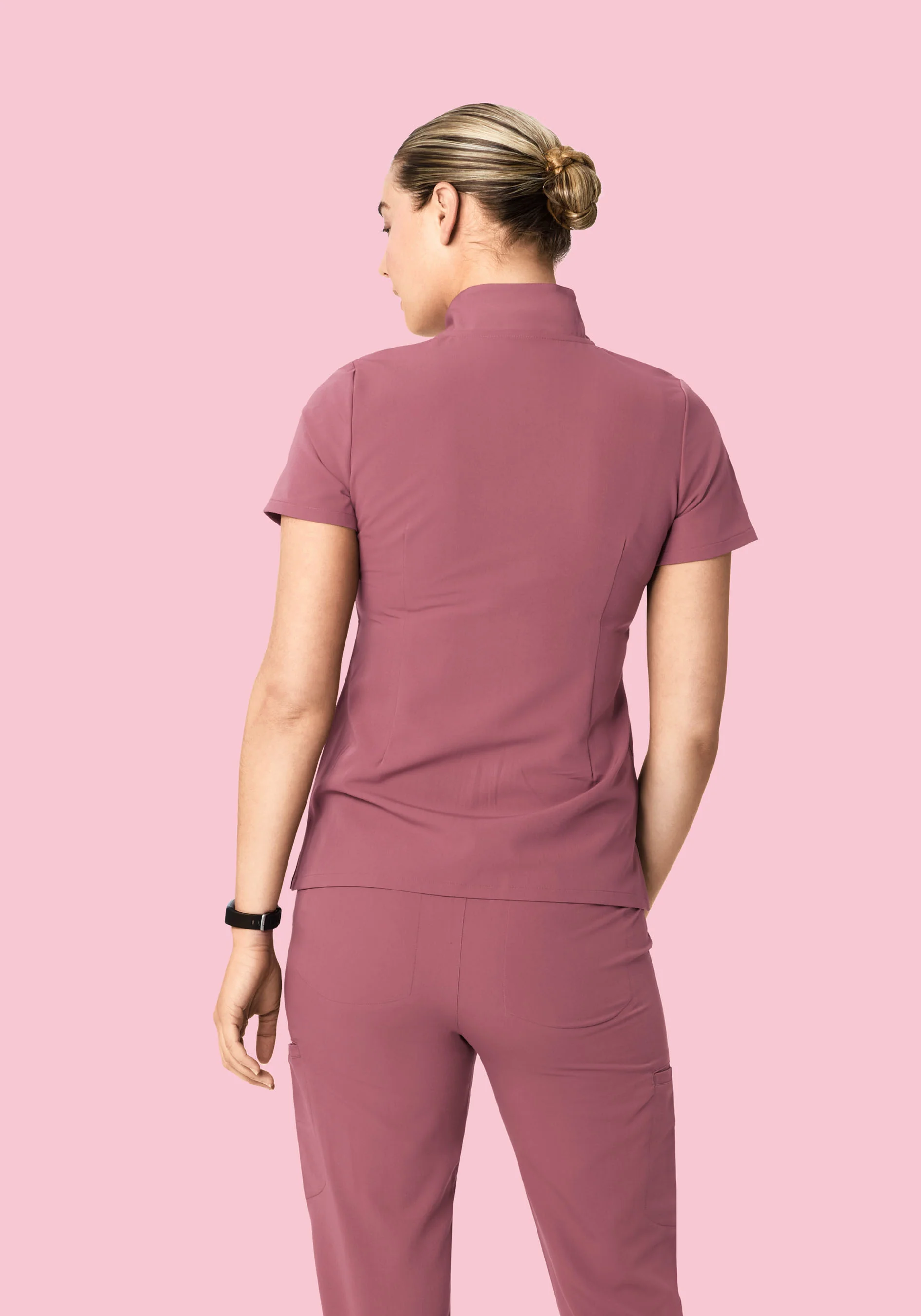 Multi Wear Collar Top Mauve - Image 5