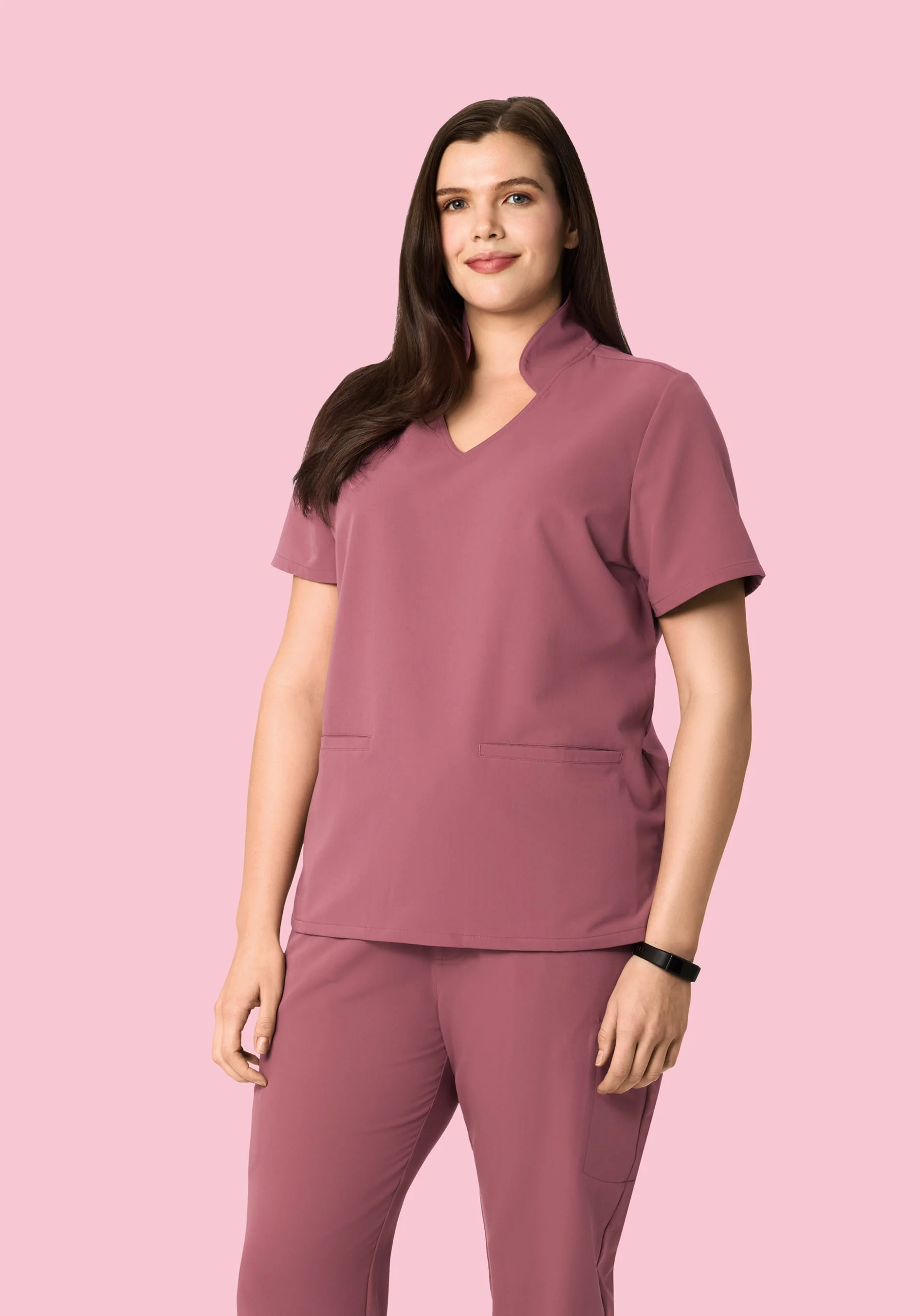 Multi Wear Collar Top Mauve - Image 6