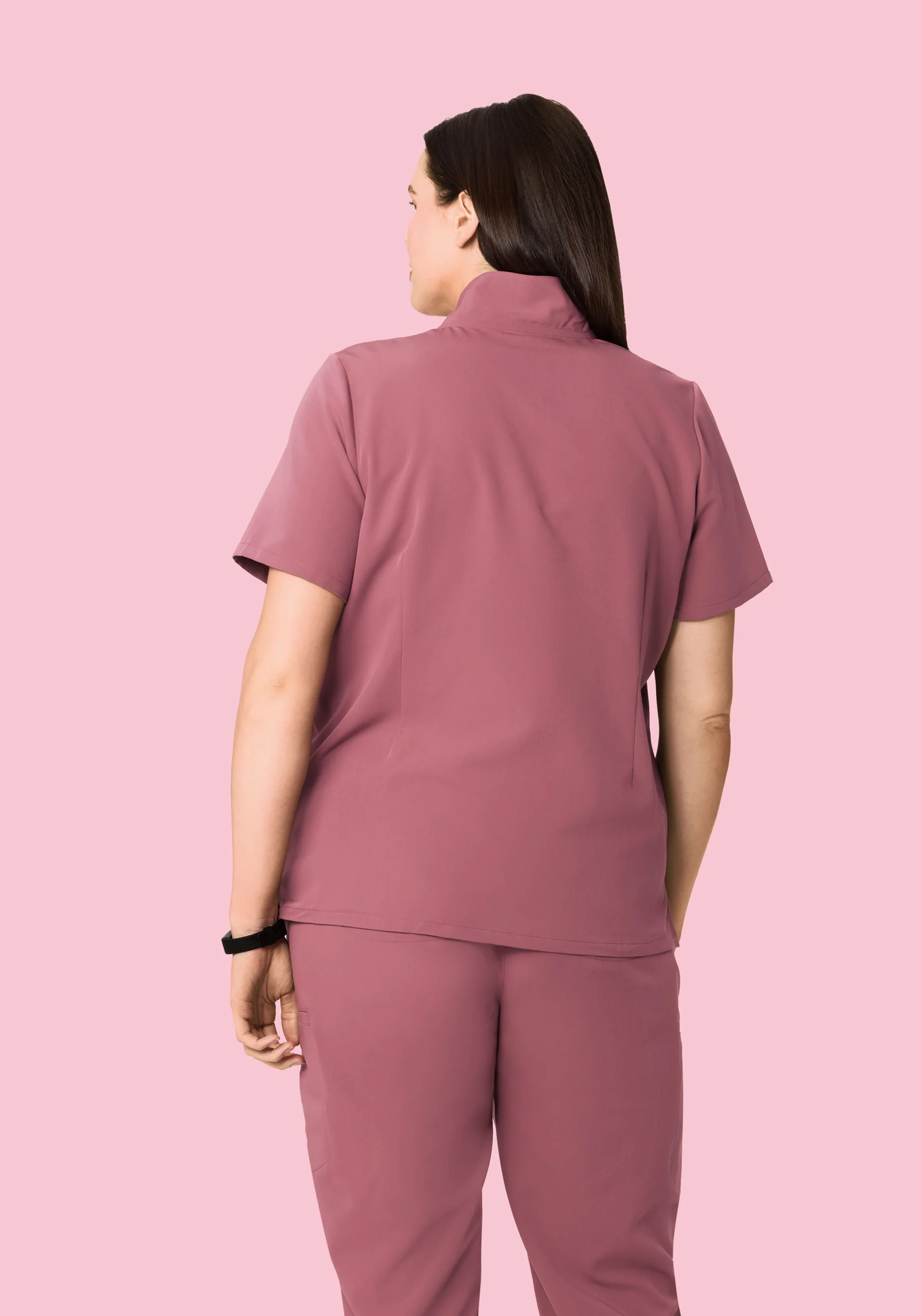 Multi Wear Collar Top Mauve - Image 7