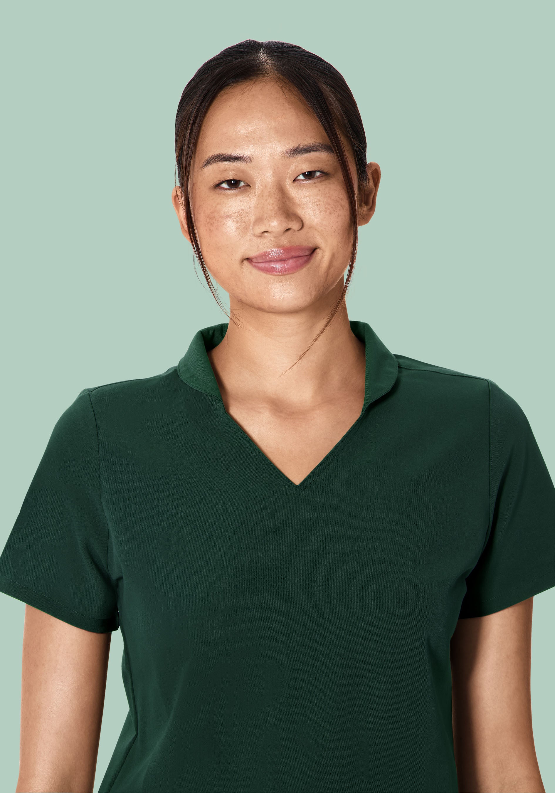 Multi Wear Collar Top Midnight Green - Image 4