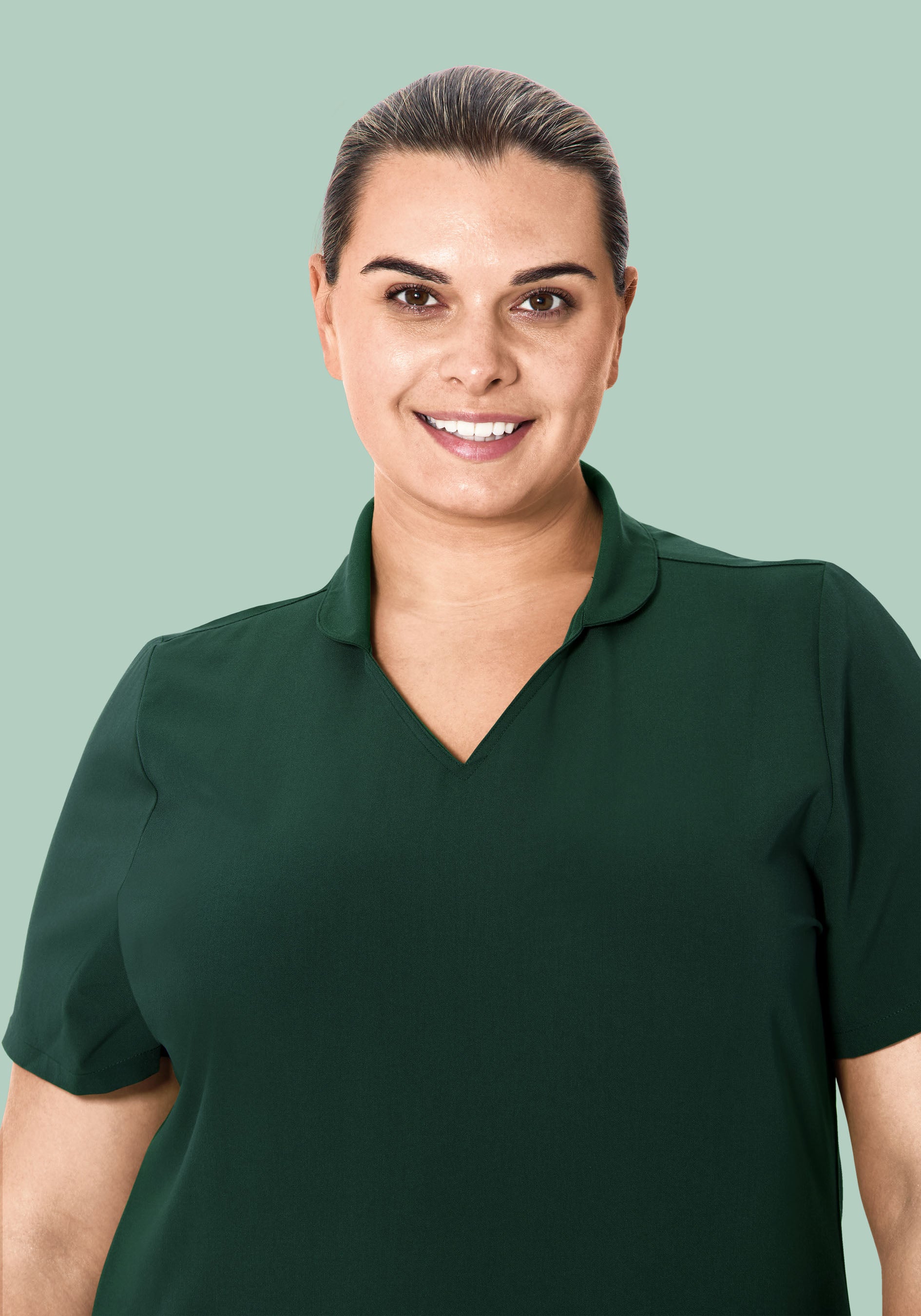 Multi Wear Collar Top Midnight Green - Image 7