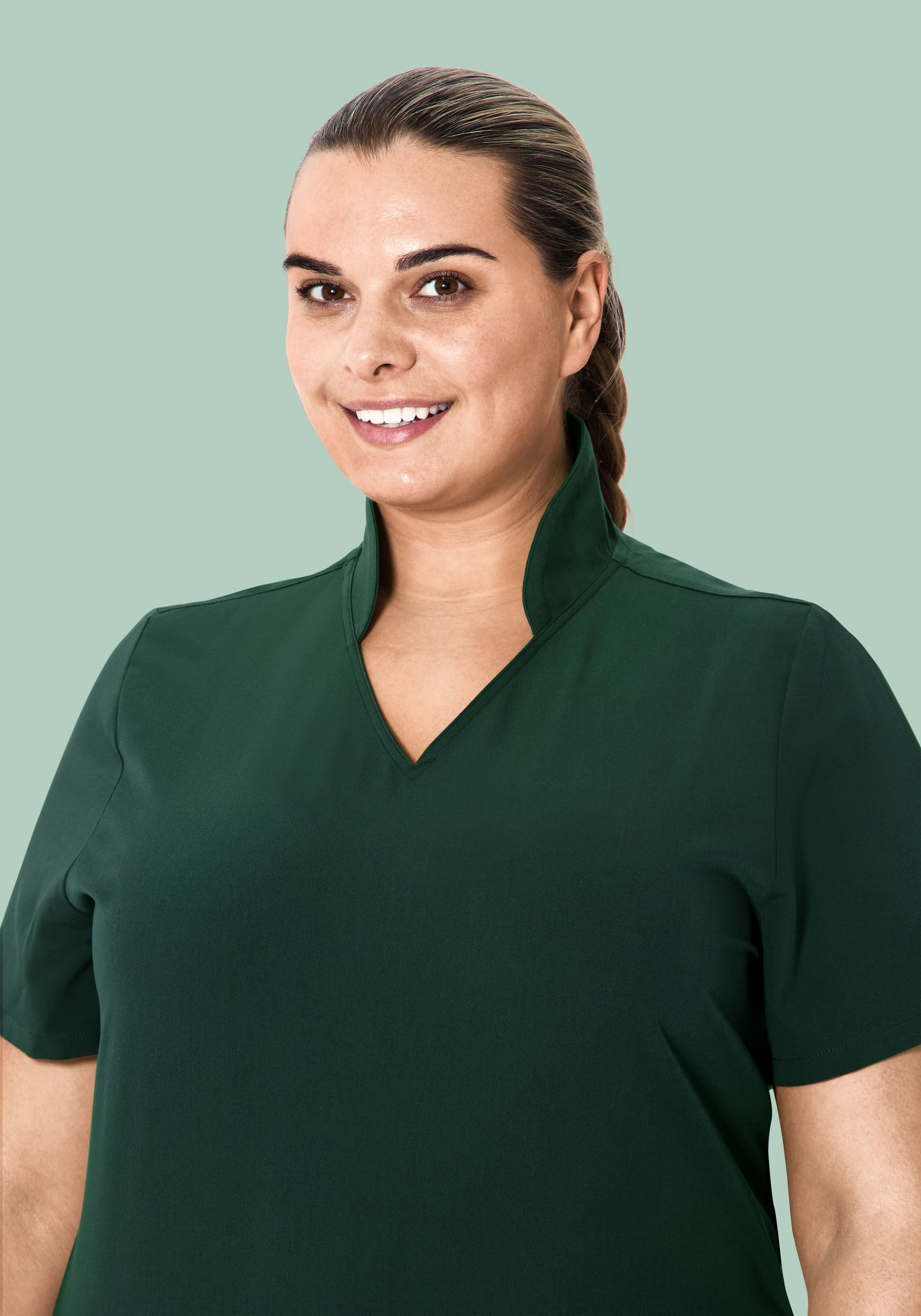Multi Wear Collar Top Midnight Green - Image 8