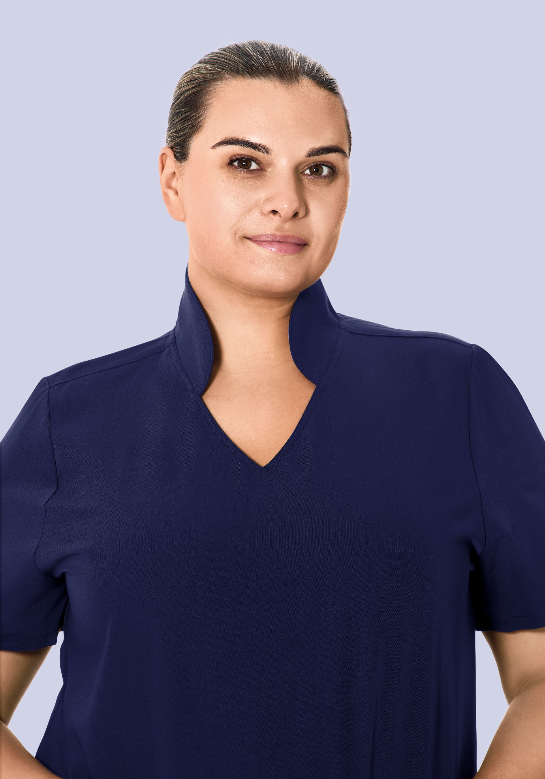 Multi Wear Collar Top Navy - Image 7