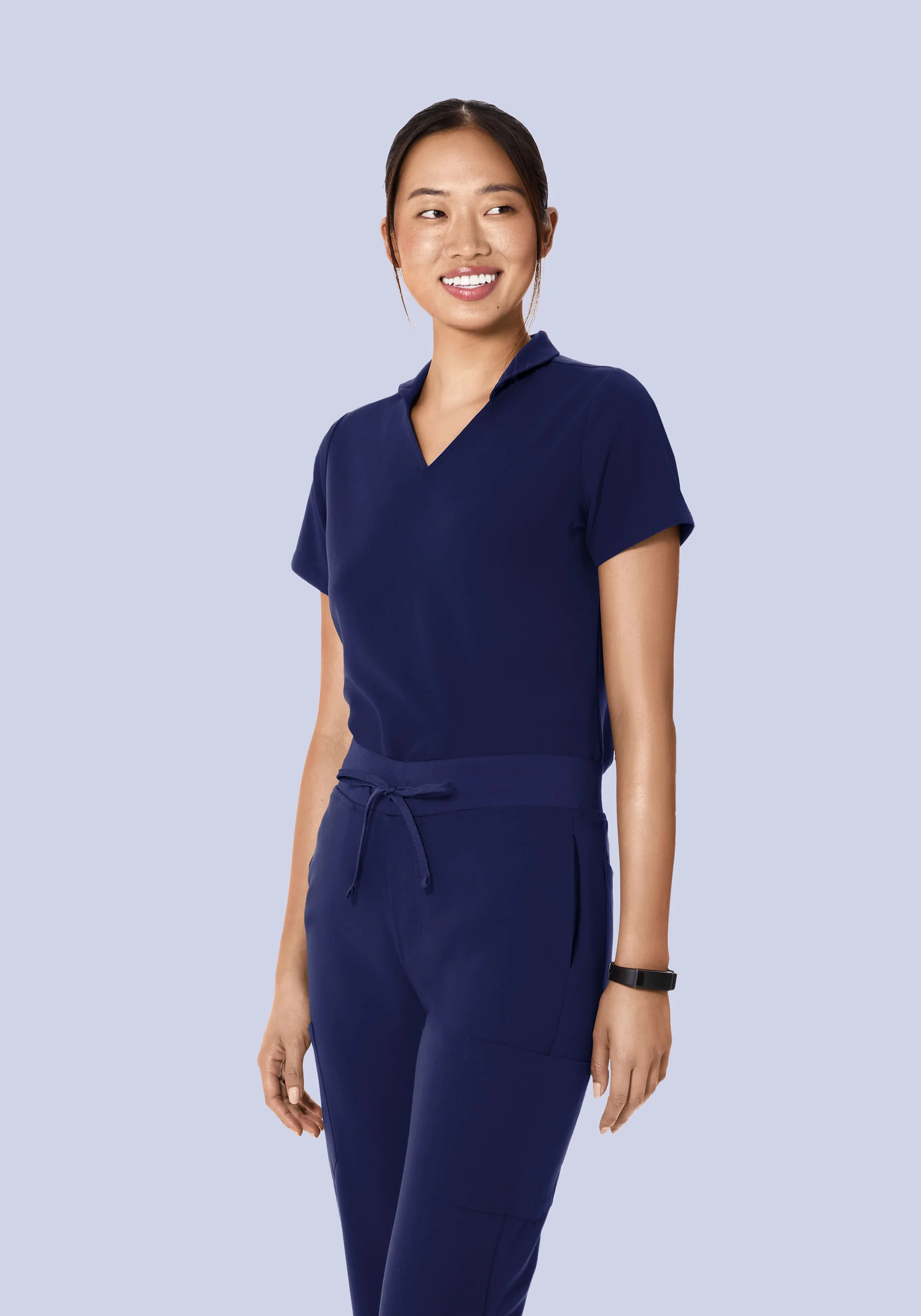 Multi Wear Collar Top Navy - Image 9