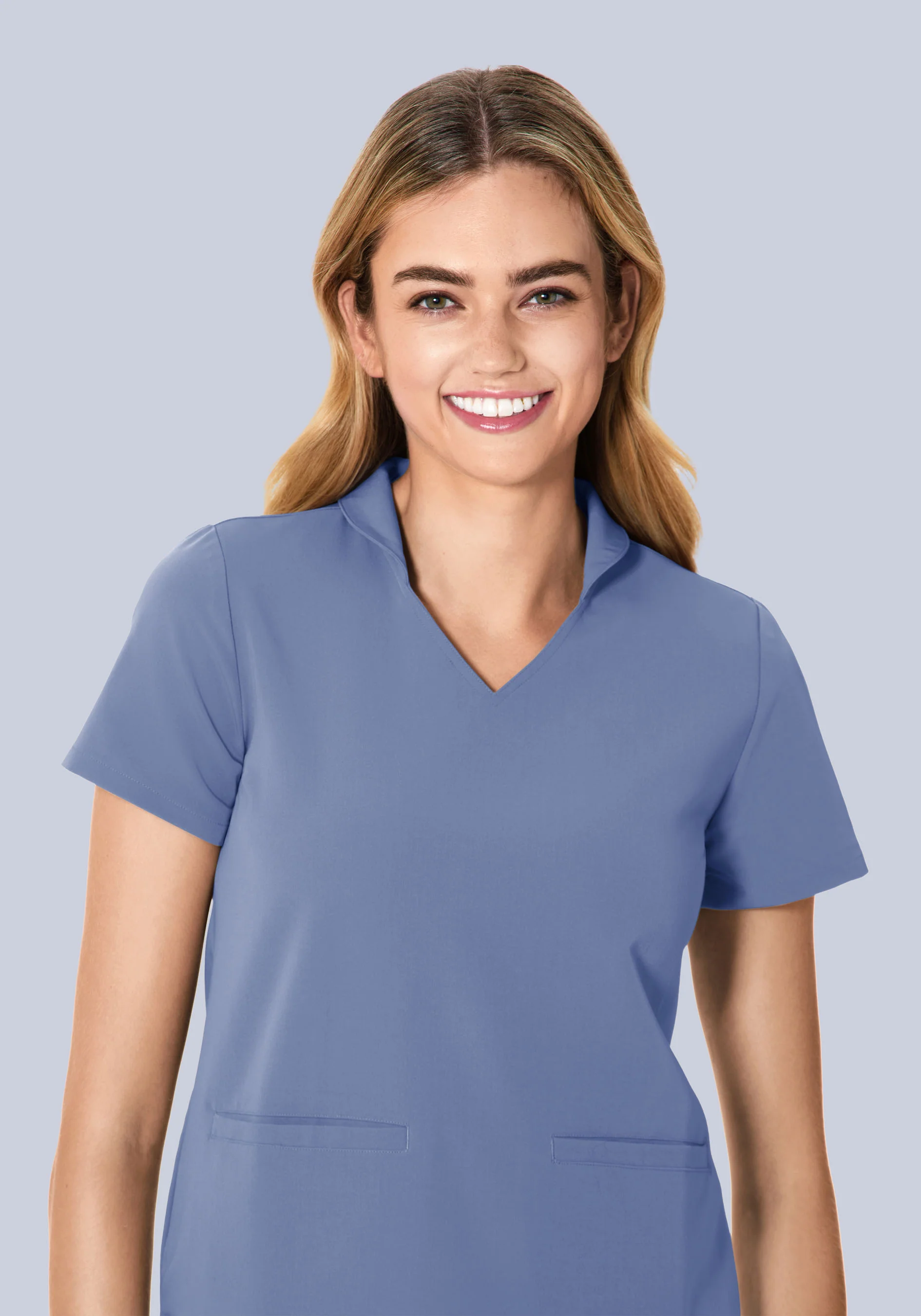 Multi Wear Collar Top Periwinkle - Image 3