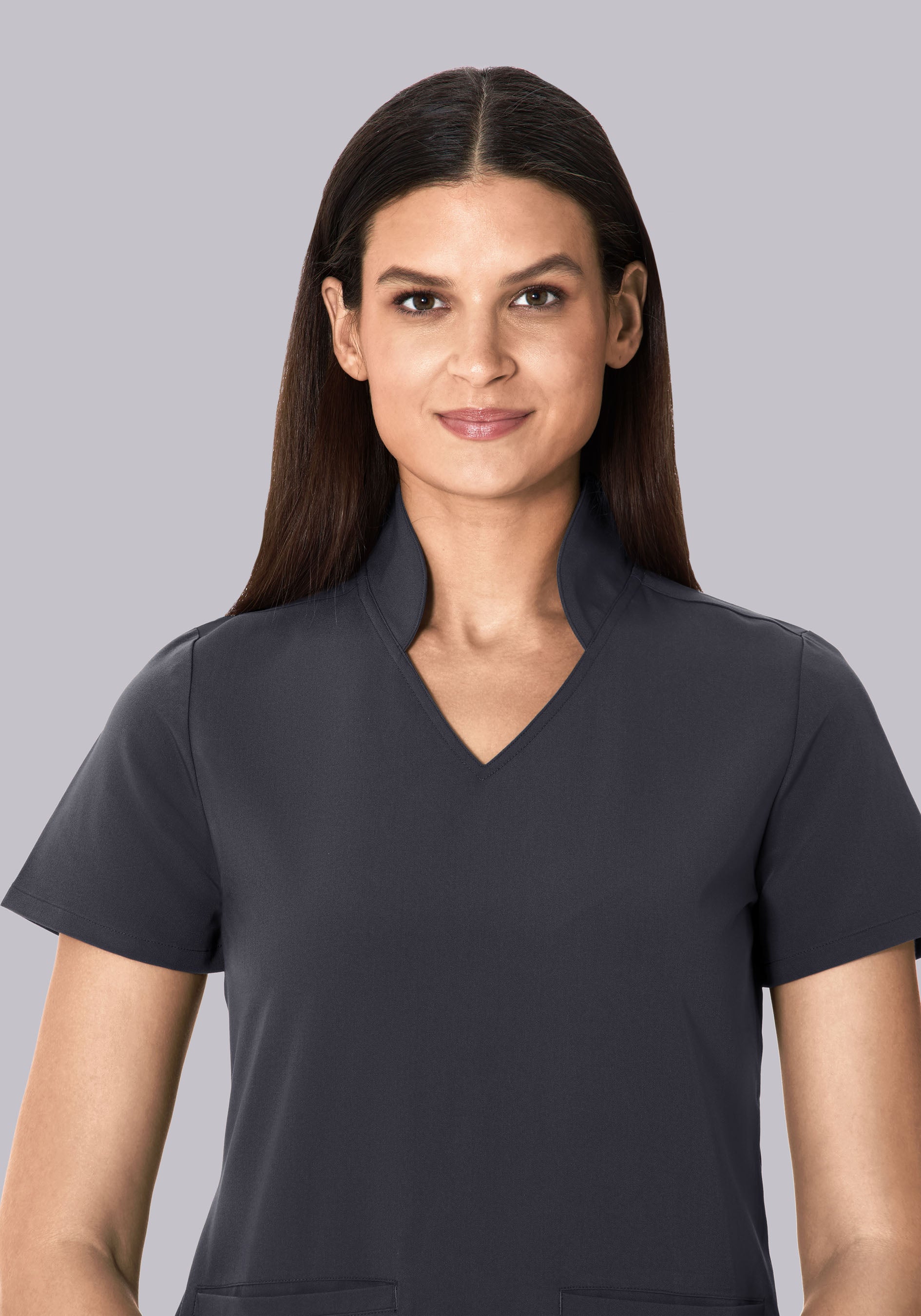 Multi Wear Collar Top Pewter - Image 3