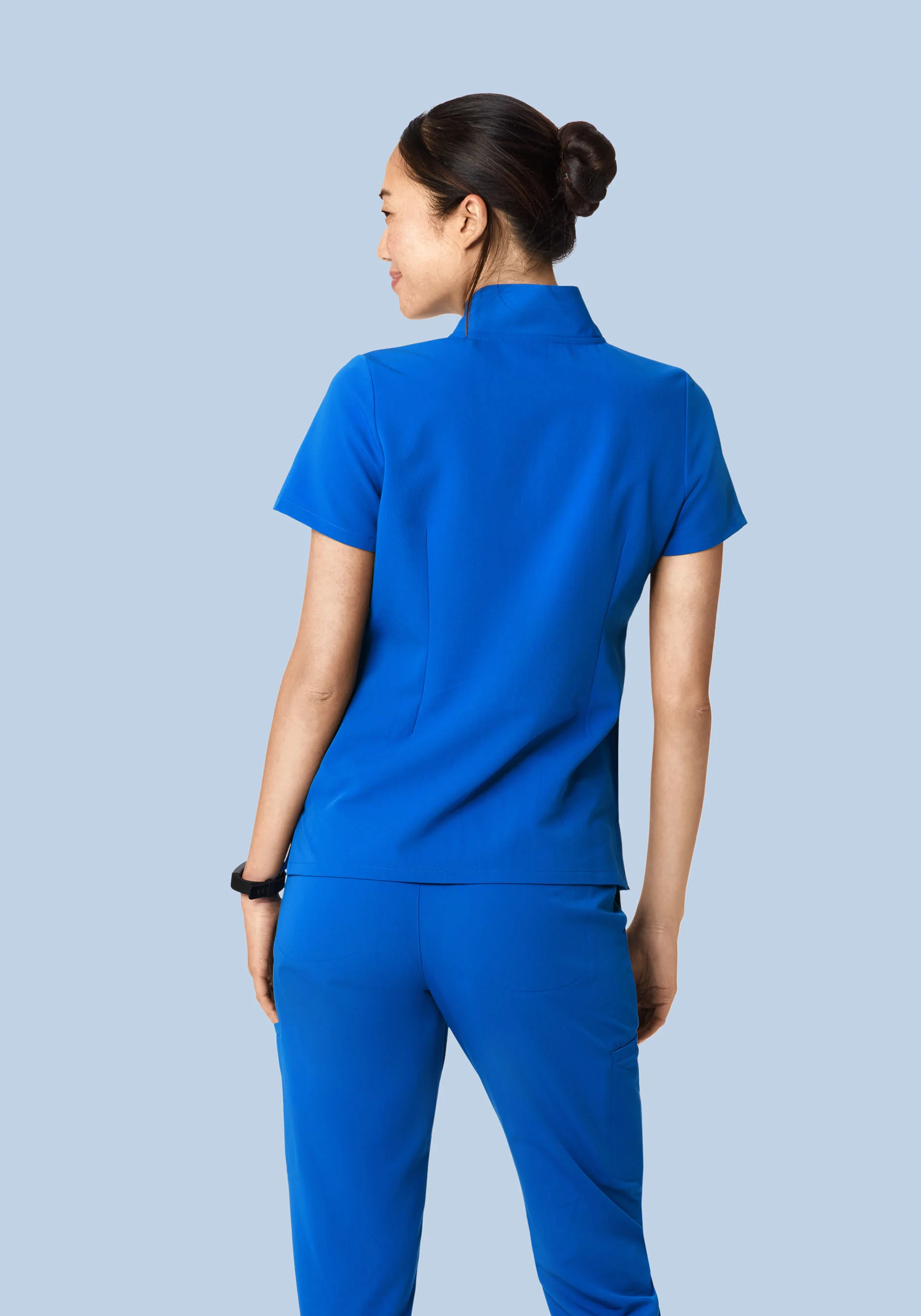 Multi Wear Collar Top Royal Blue - Image 4