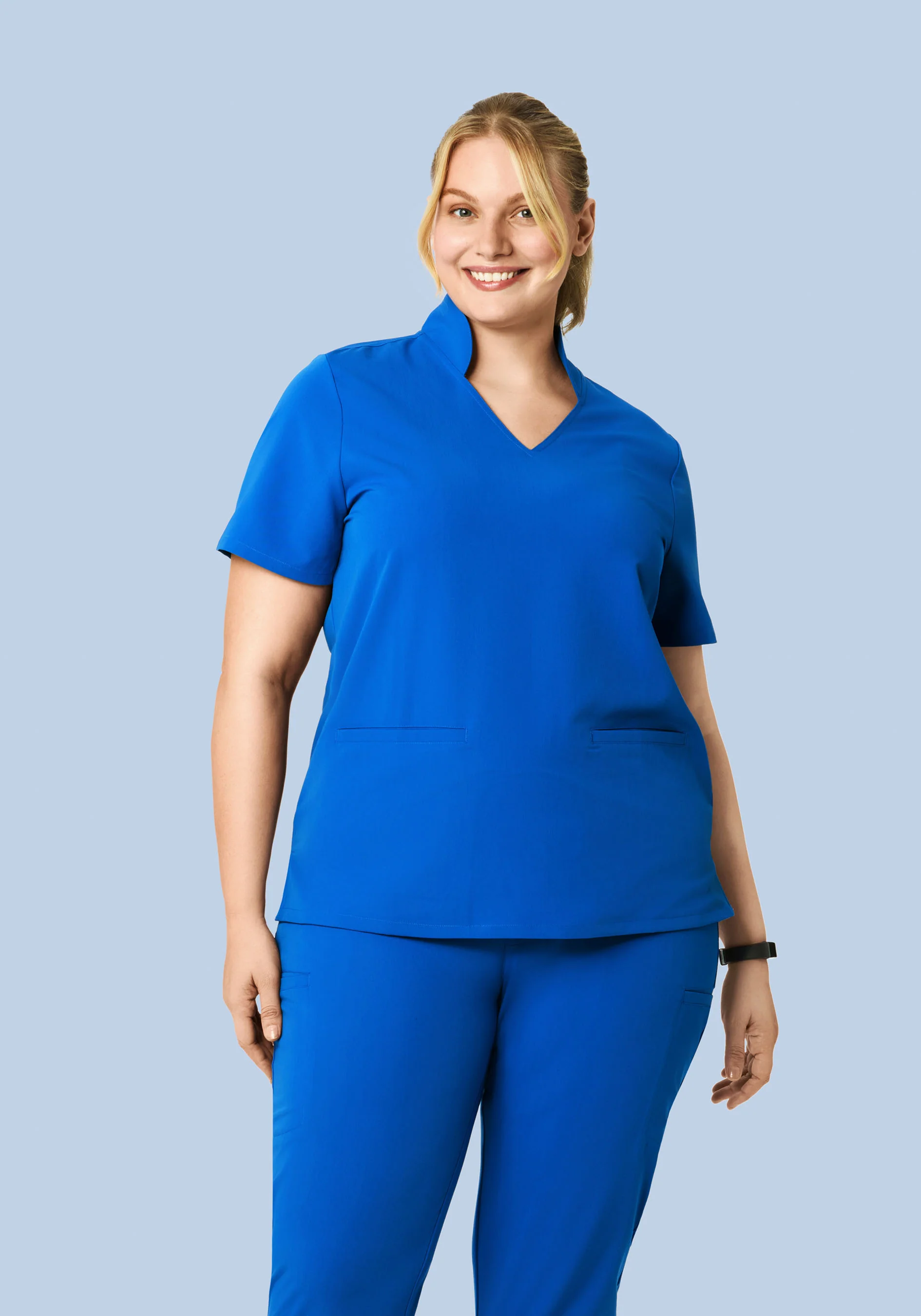 Multi Wear Collar Top Royal Blue - Image 7