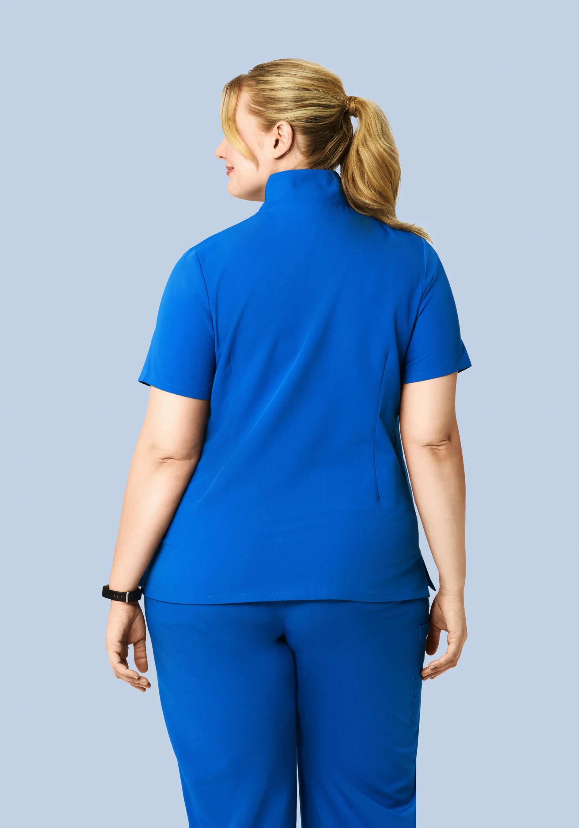 Multi Wear Collar Top Royal Blue - Image 8