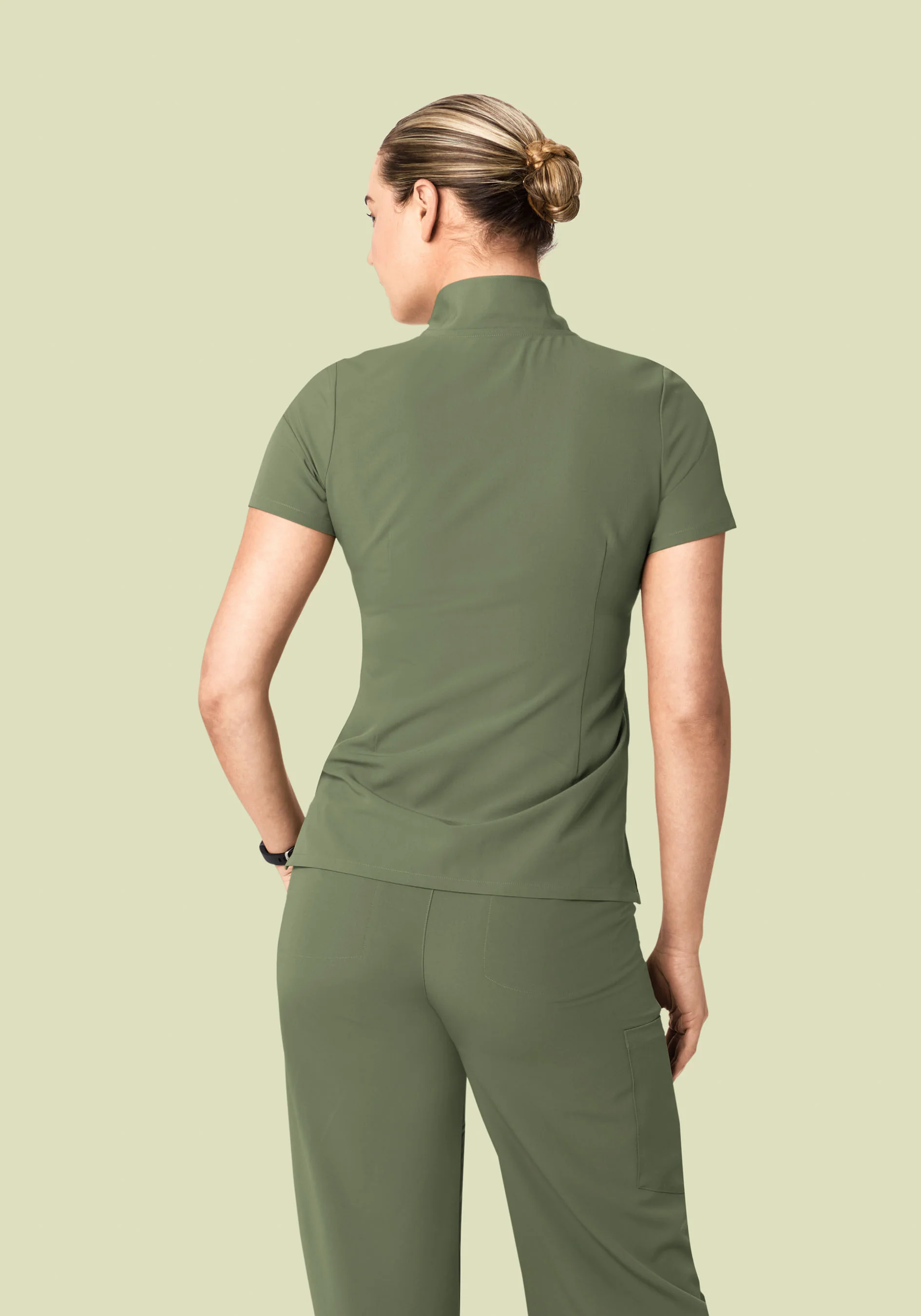 Multi Wear Collar Top Sage - Image 4