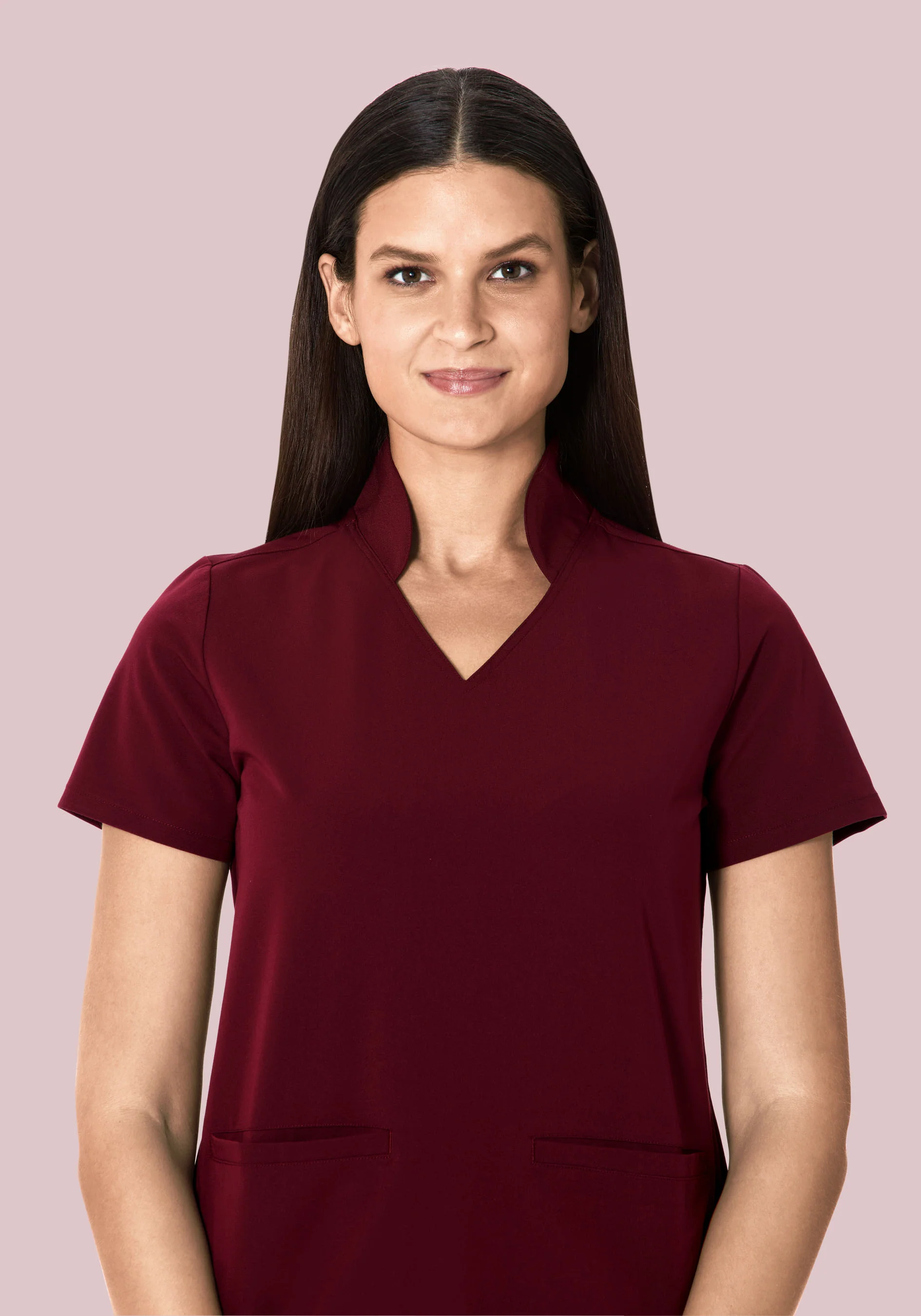 Multi Wear Collar Top Wine - Image 3