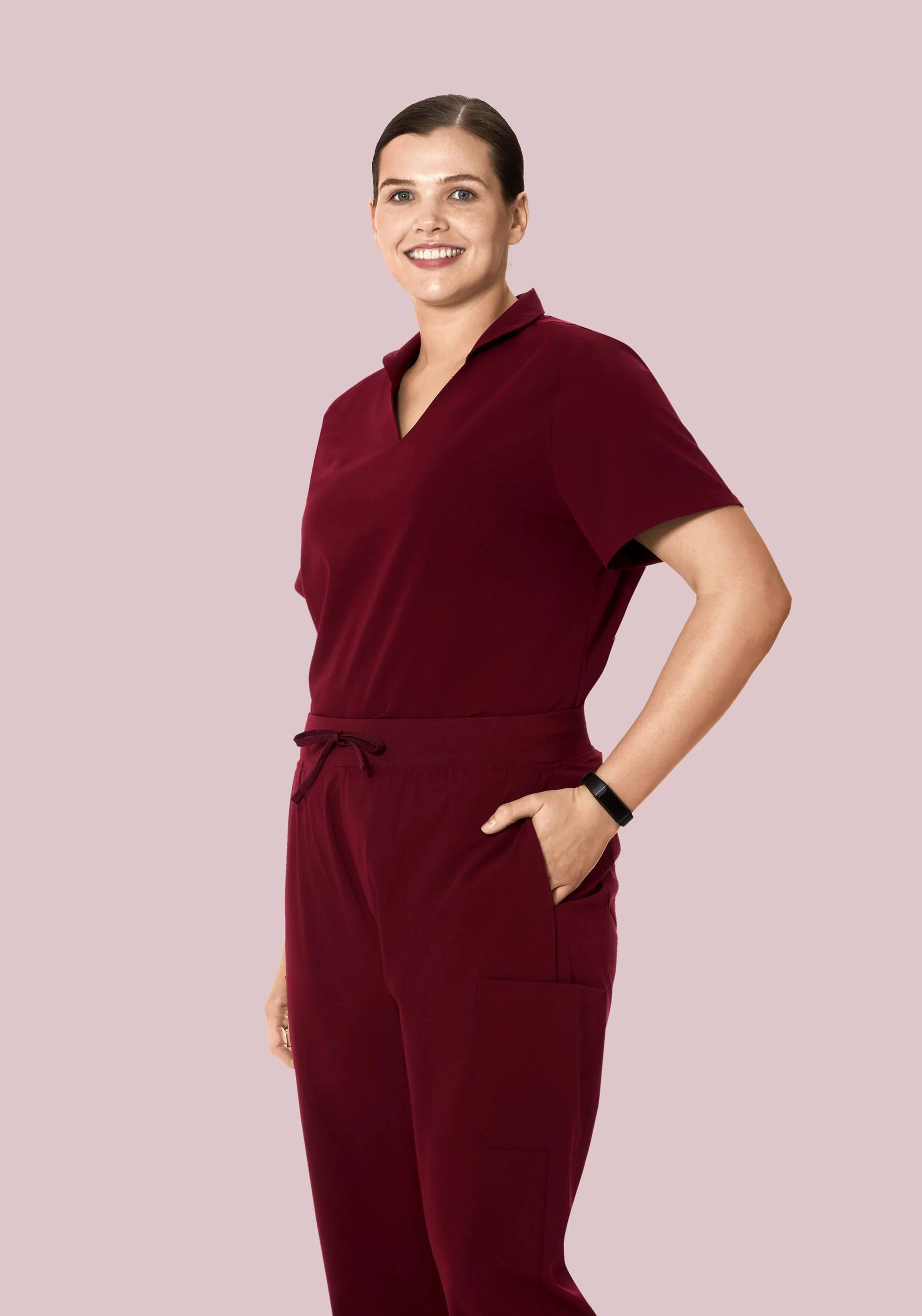 Multi Wear Collar Top Wine - Image 7