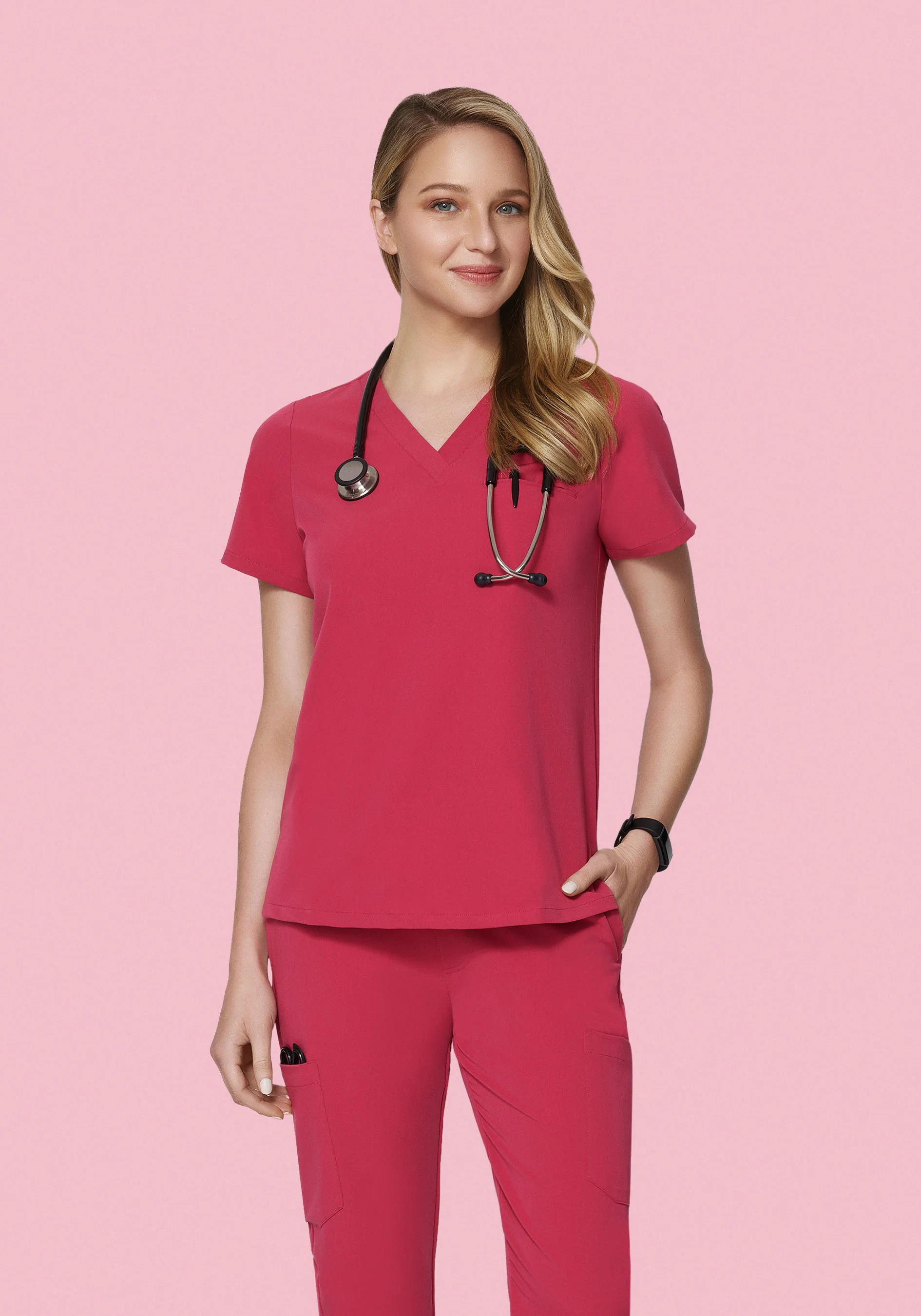 One Pocket Top Deep Rose