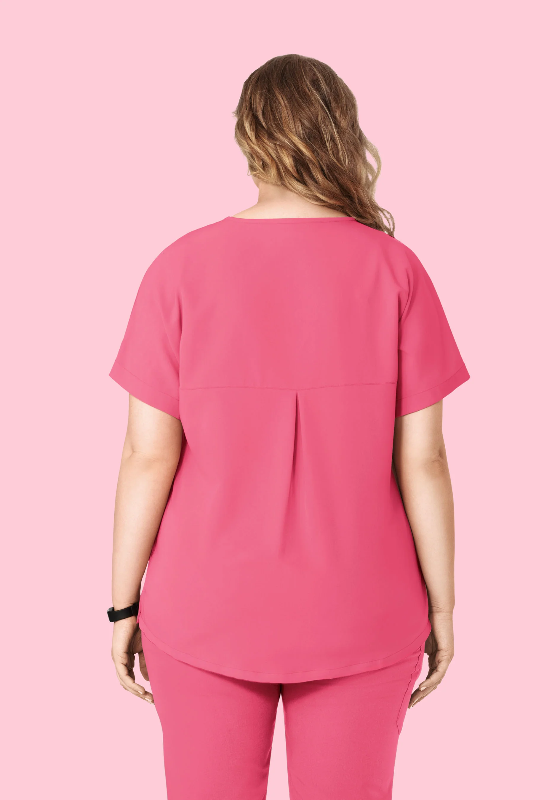 Oversized V Neck Top Bubblegum - Image 10