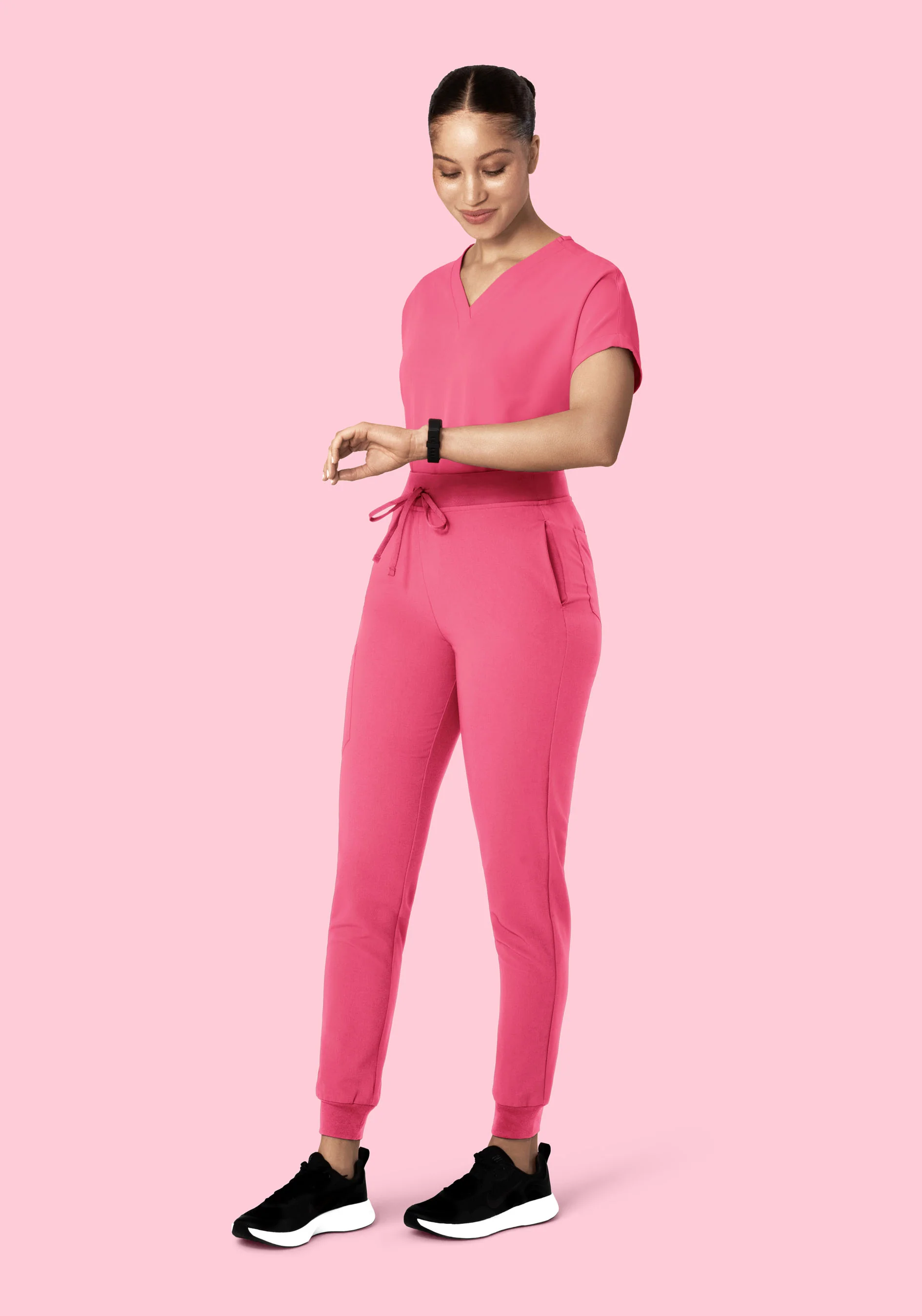 Oversized V Neck Top Bubblegum - Image 3